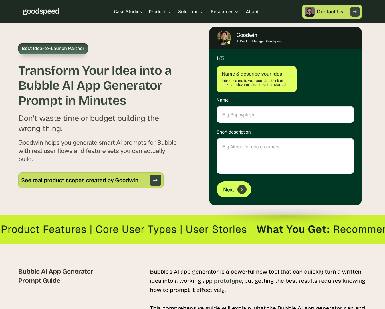 Goodwin Prompt Optimizer screenshot