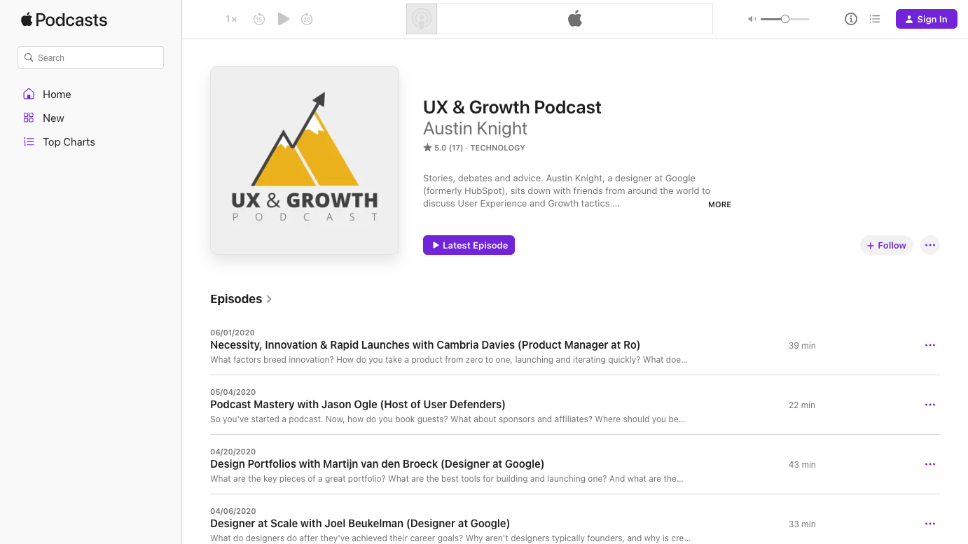 UX & Growth Podcast screenshot