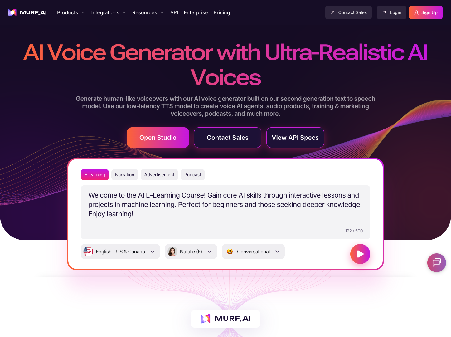 Murf AI screenshot