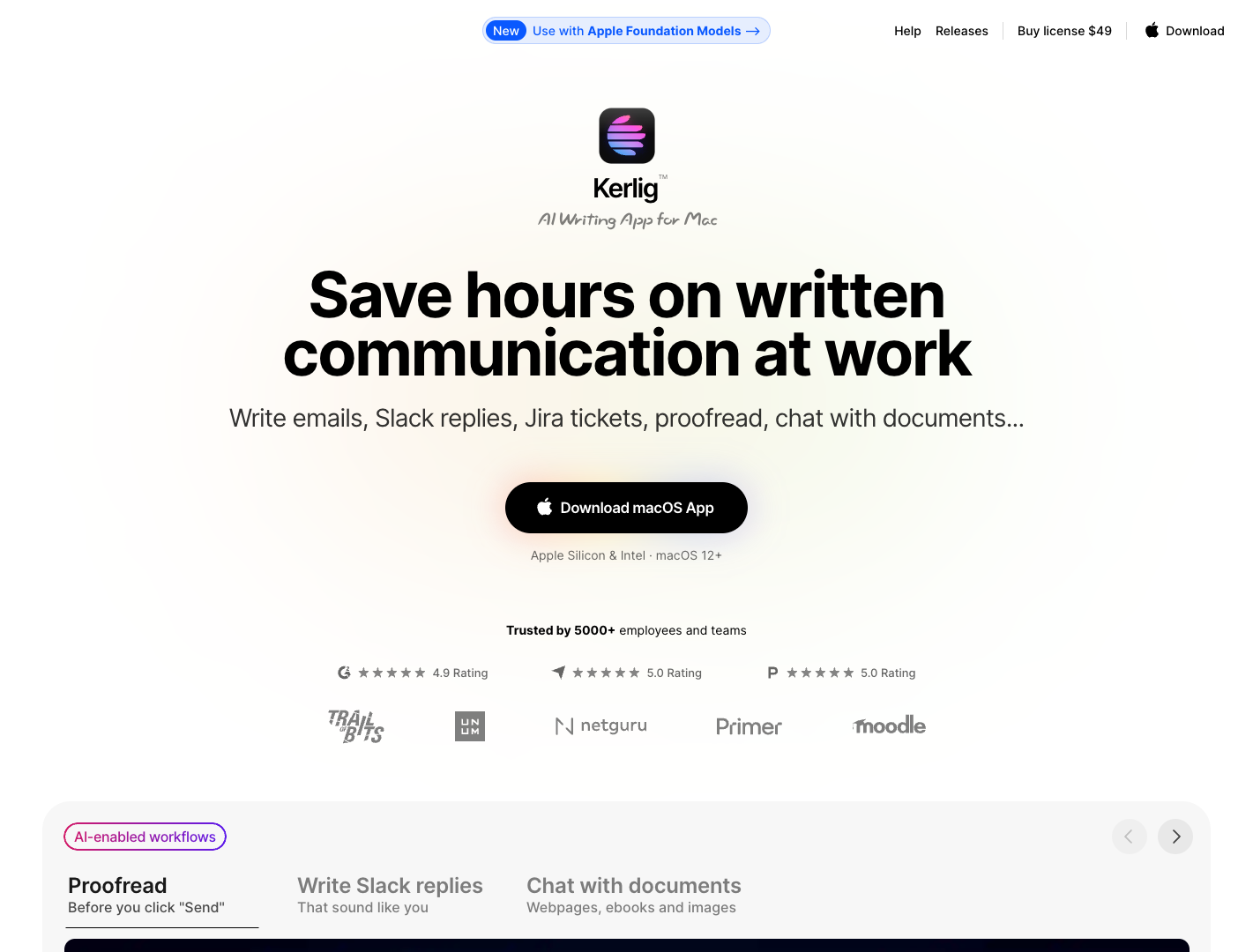 Kerlig™ AI Writing App for Mac screenshot