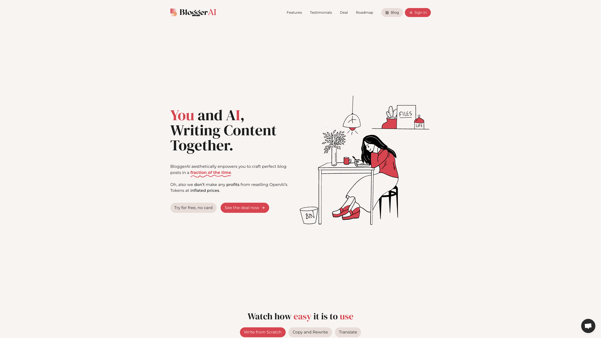 BloggerAI screenshot