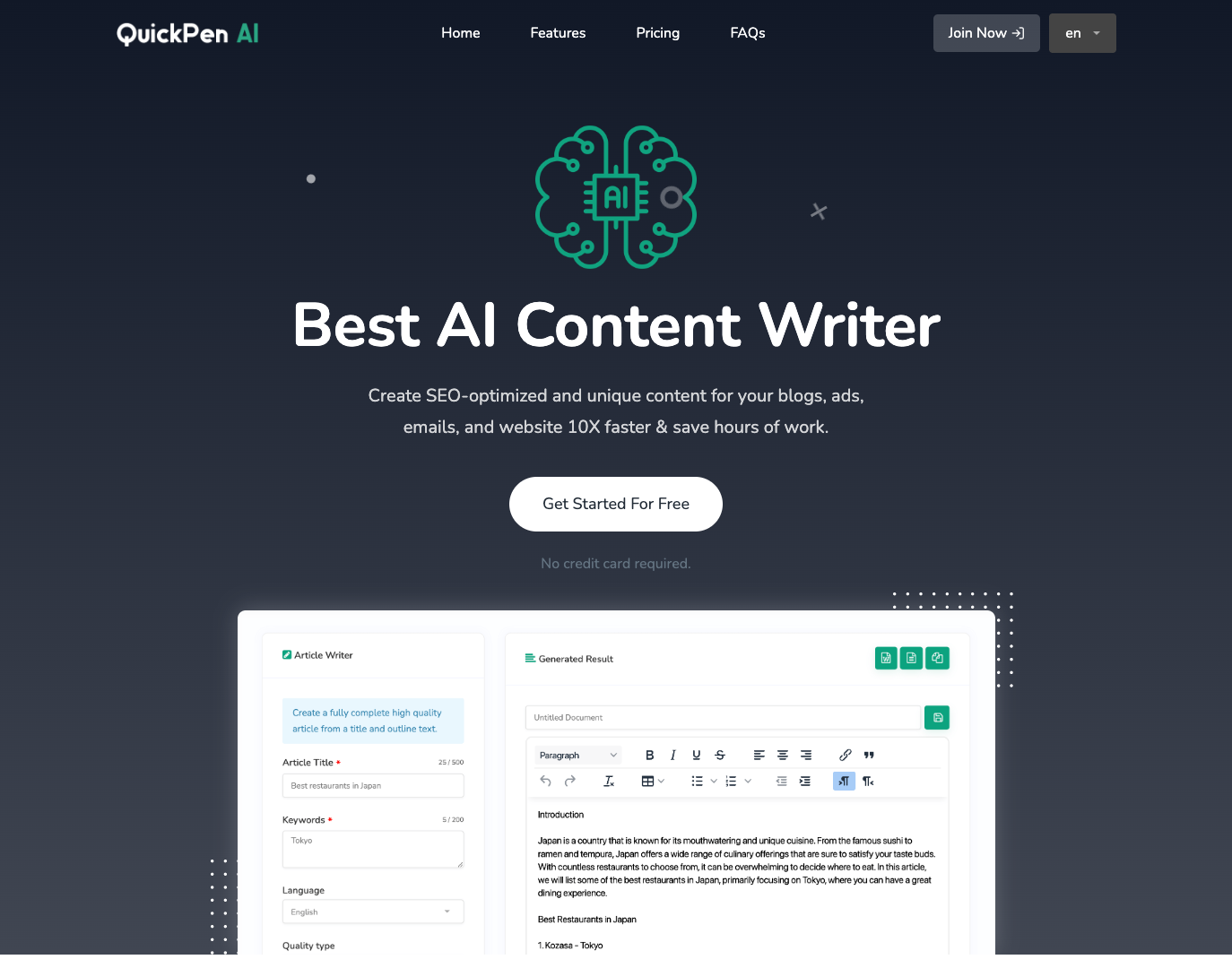 QuickPen AI screenshot