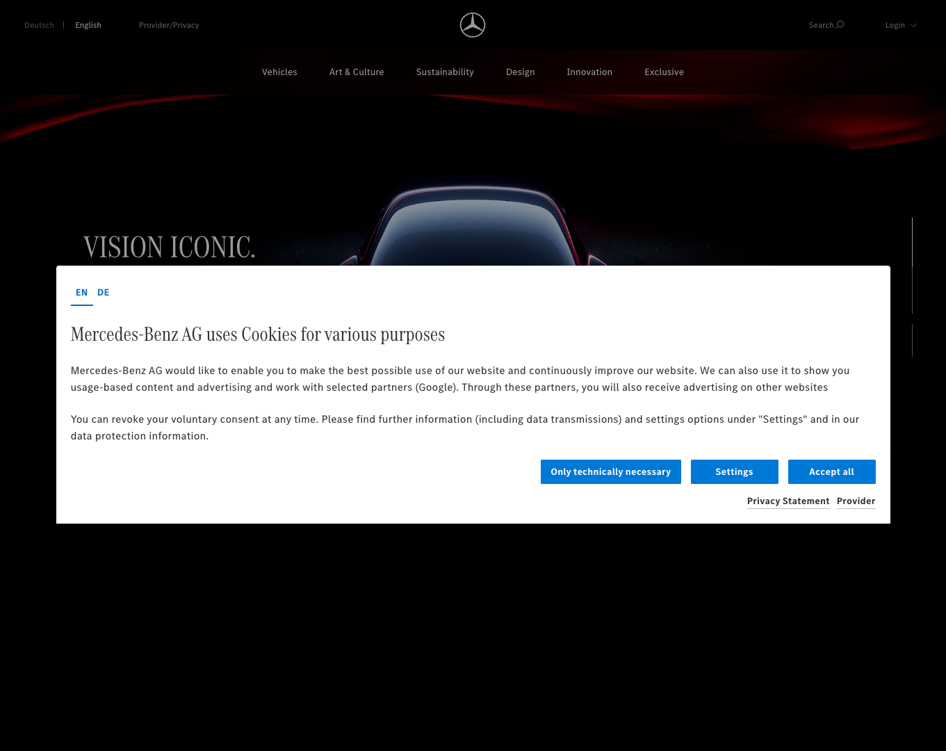 Mercedes-Benz Brand Experience screenshot