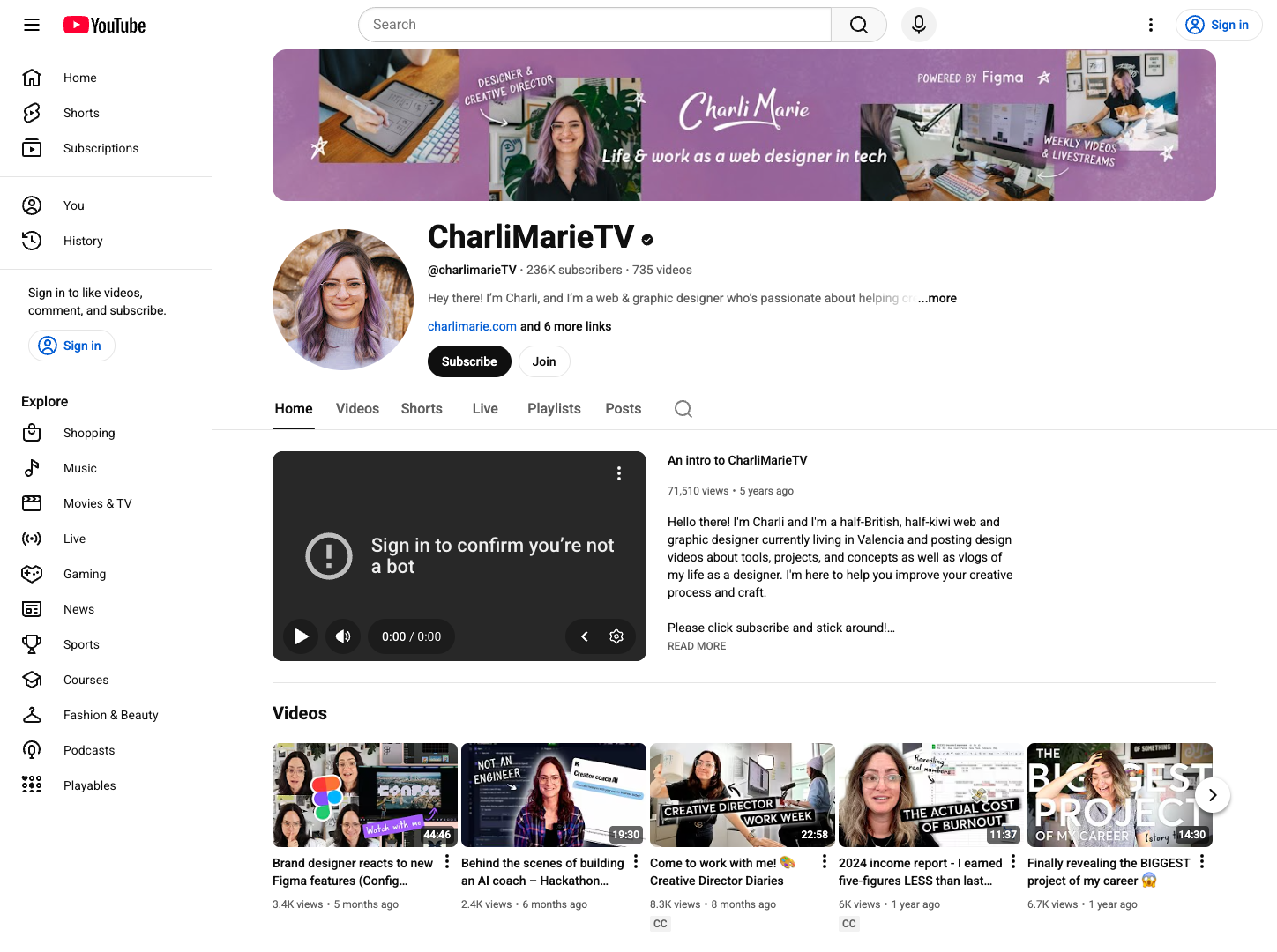 CharliMarieTV screenshot