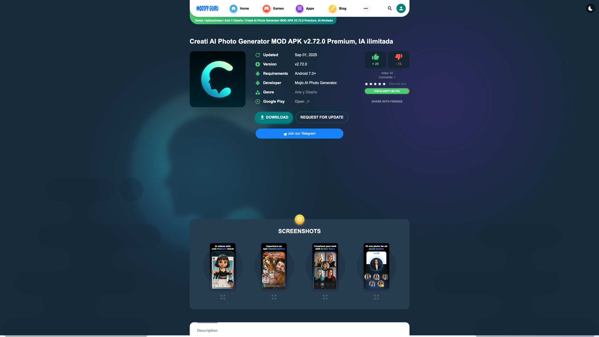Creati AI Photo Generator screenshot