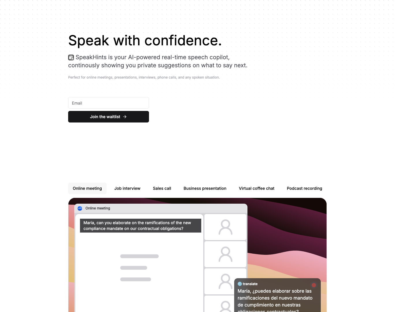 SpeakHints screenshot