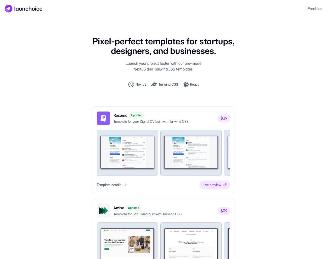 Launchoice screenshot