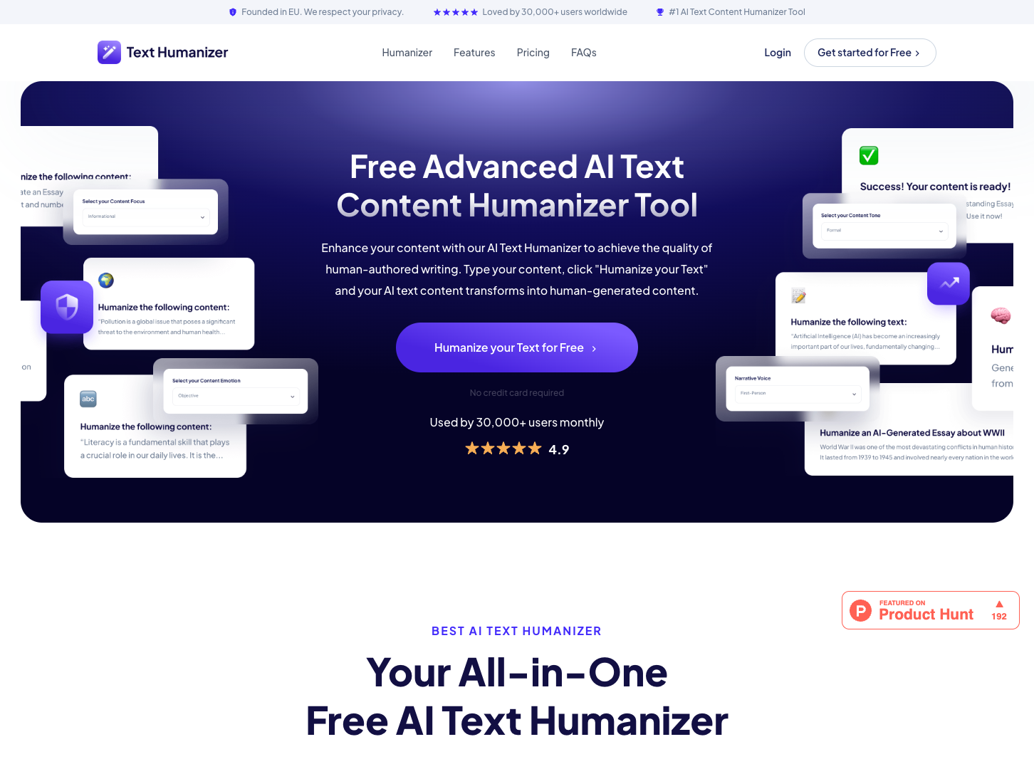 Text Humanizer AI screenshot