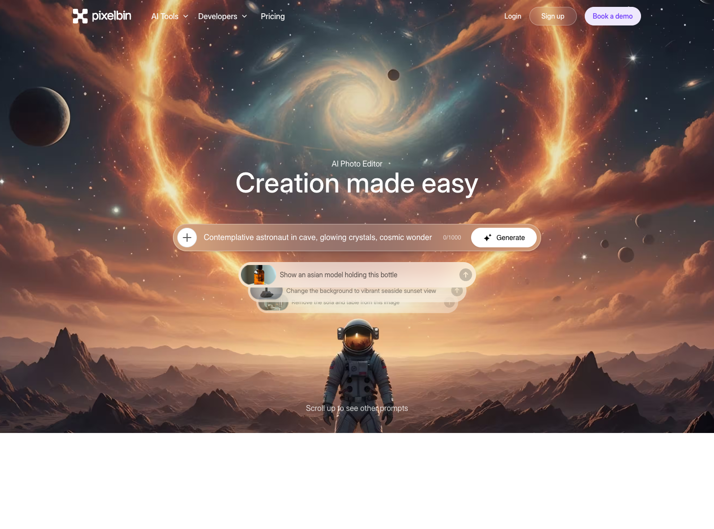 Pixelbin AI Photo Editor screenshot