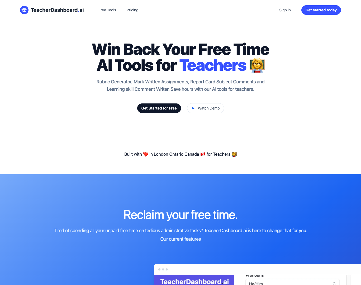 TeacherDashboard.ai screenshot