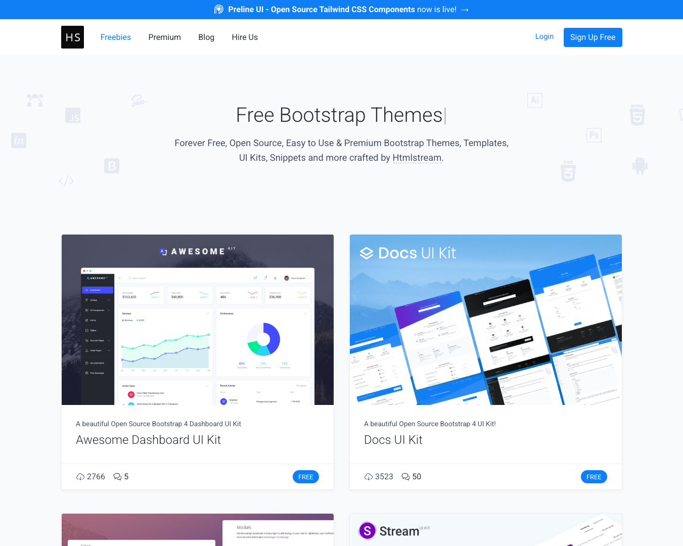Htmlstream Free Bootstrap UI Kits screenshot