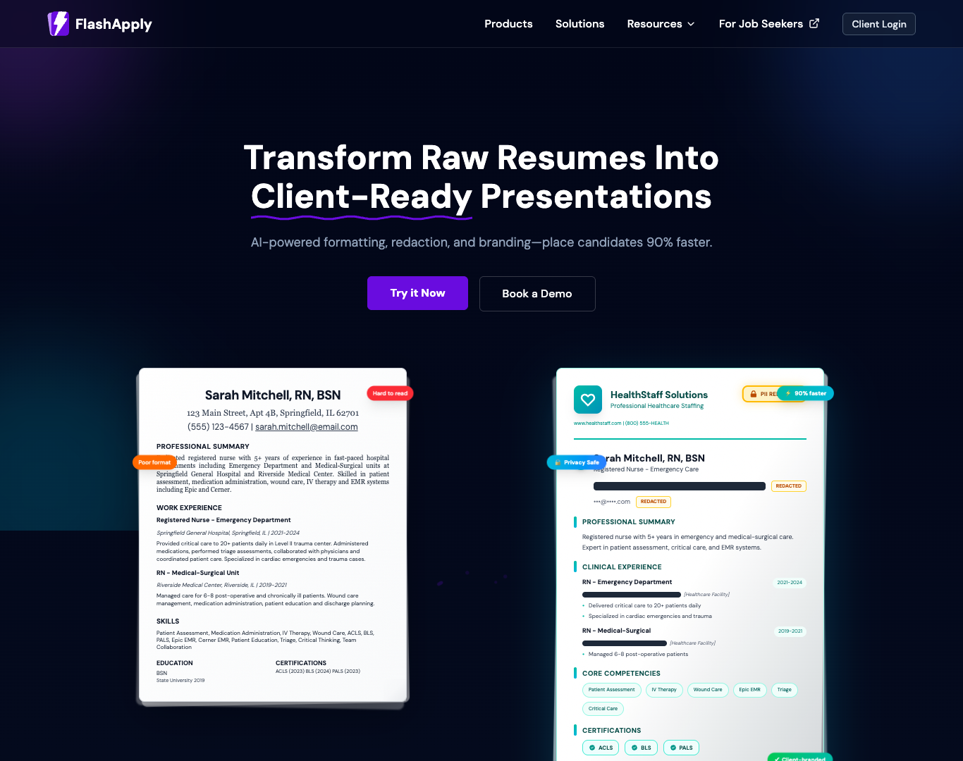 FlashApply screenshot