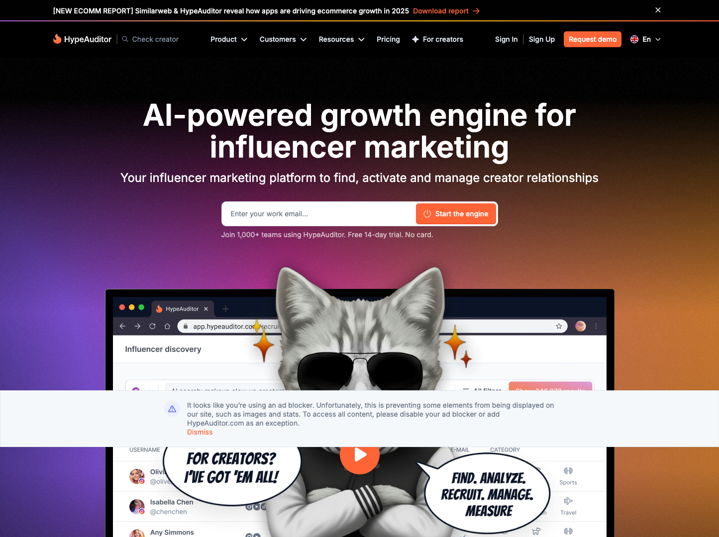 HypeAuditor screenshot