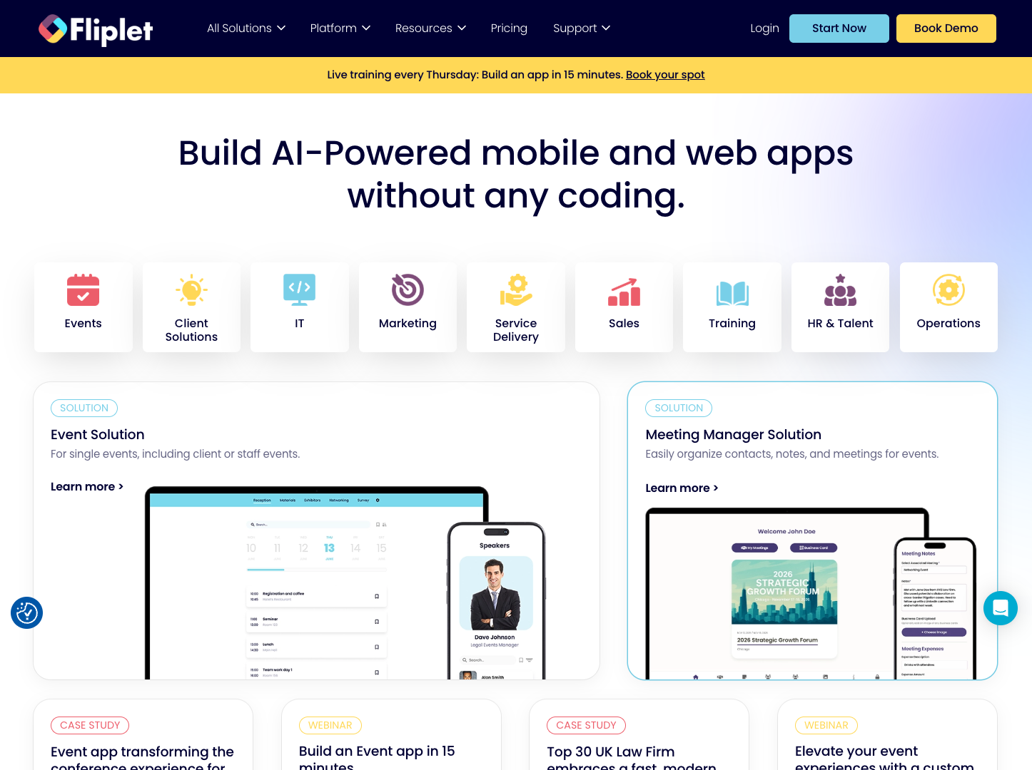 Fliplet App Builder screenshot