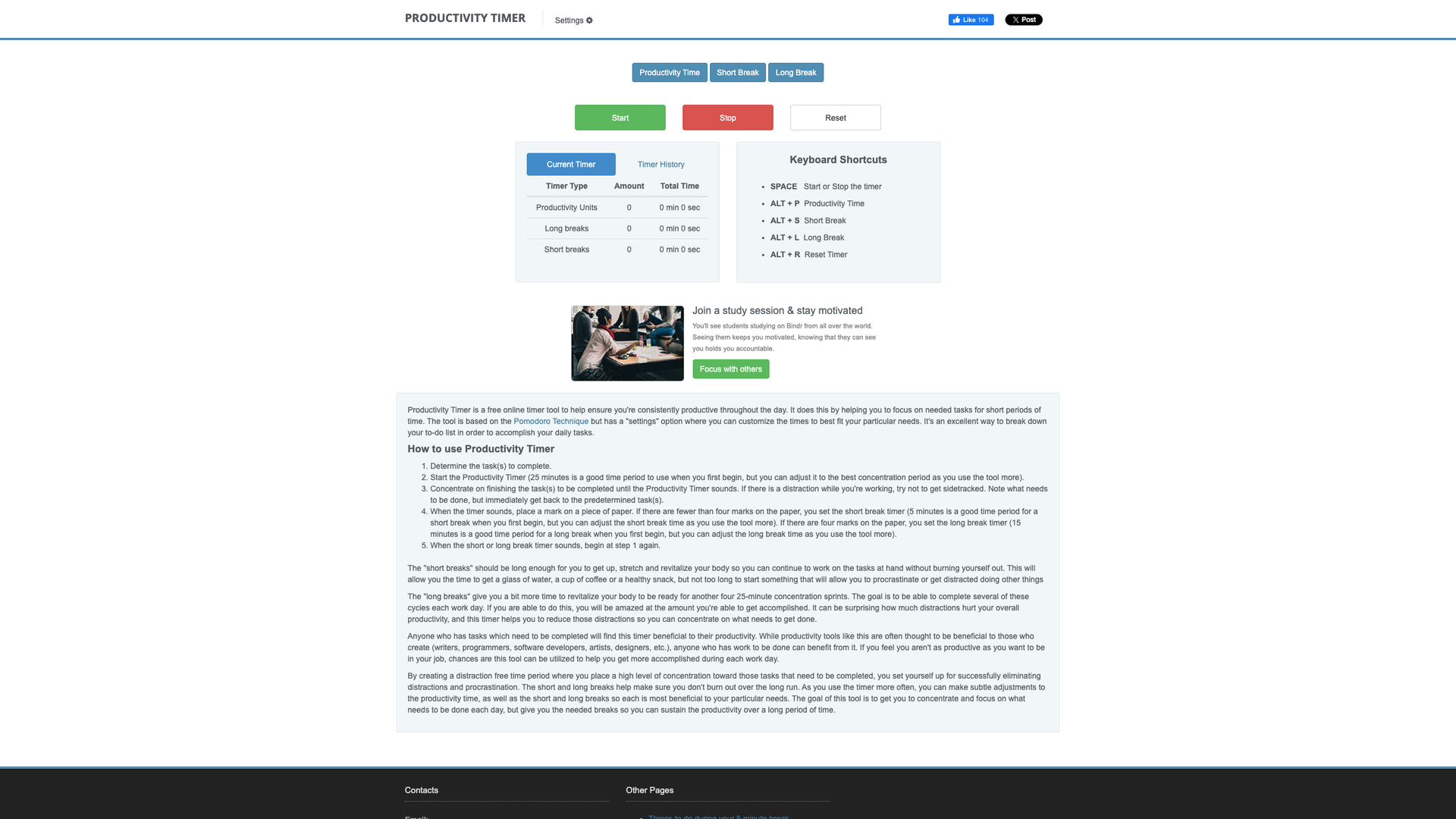 Productivity Timer screenshot