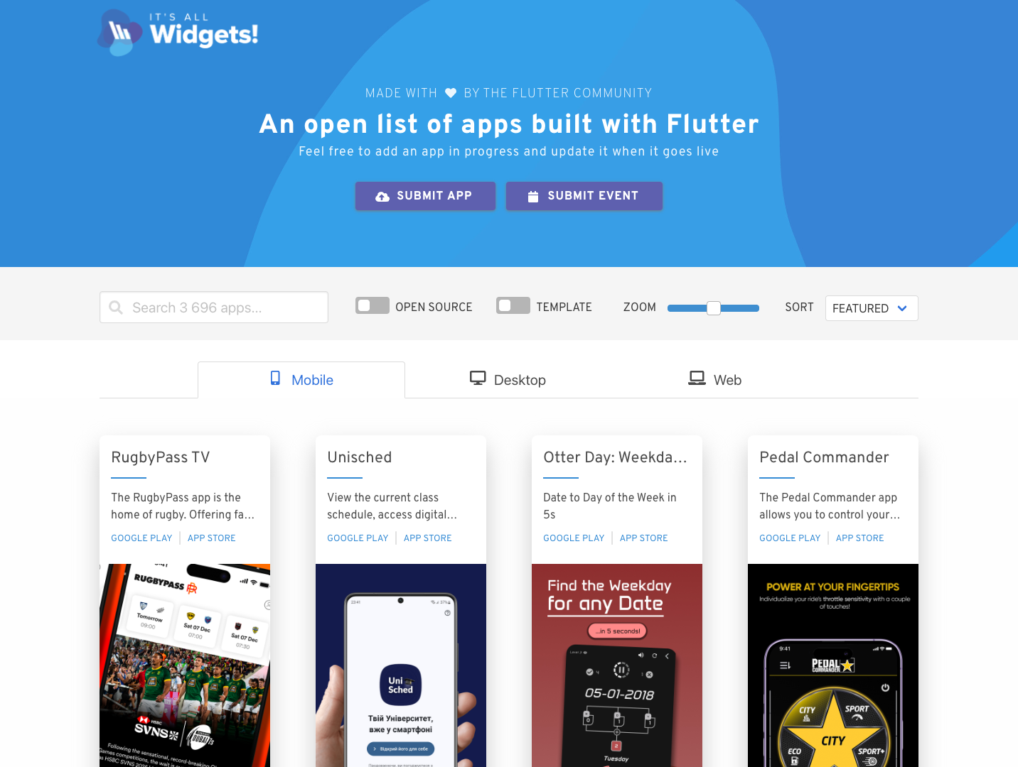 It's All Widgets – Flutter App Gallery screenshot