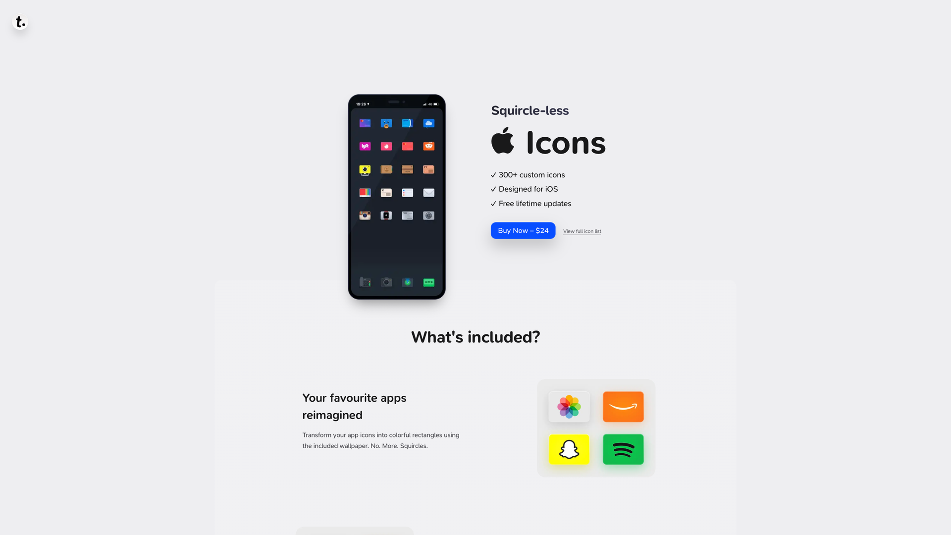 Squircle-less Apple Icons screenshot