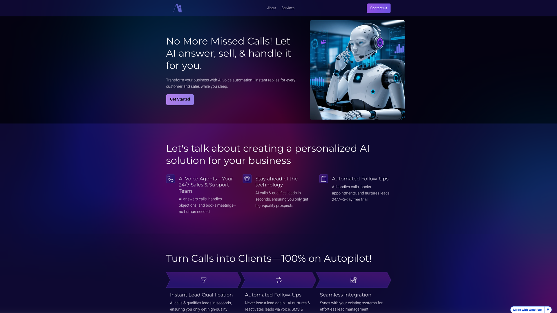 AI Voice Agent screenshot