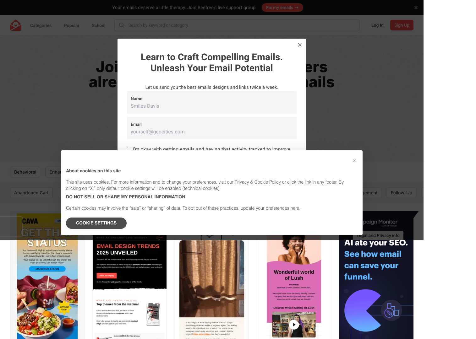 Really Good Emails screenshot