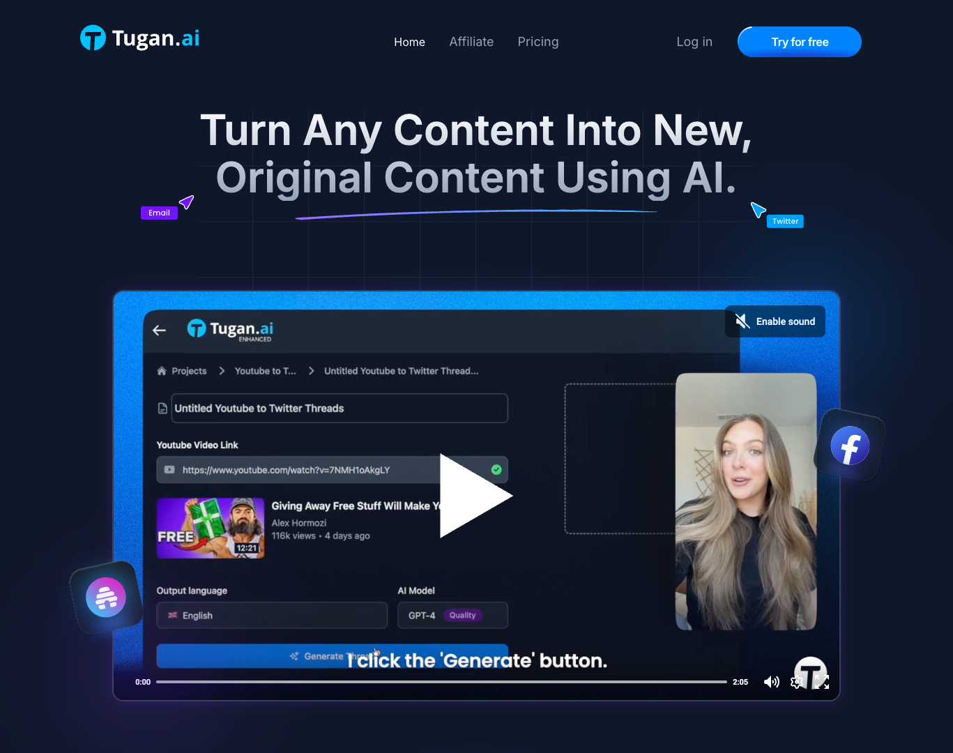 Tugan.ai screenshot