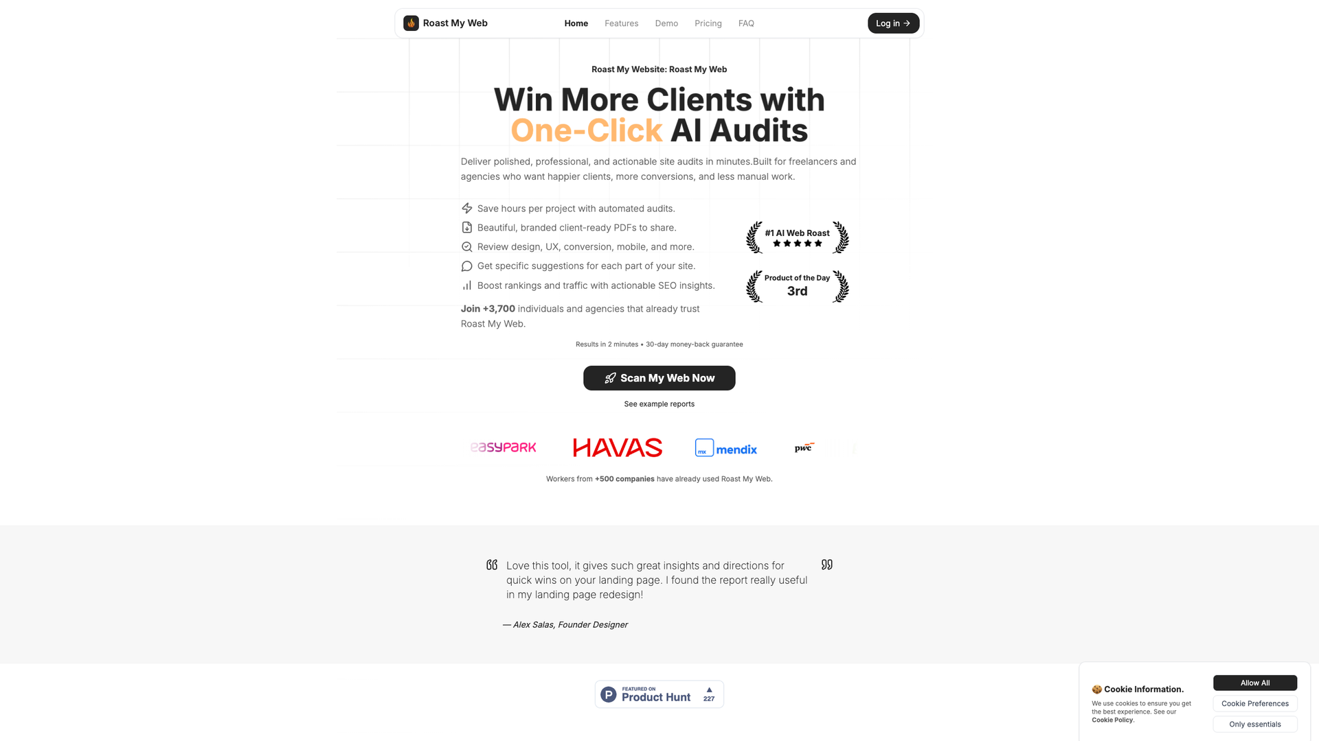 Roast My Web screenshot