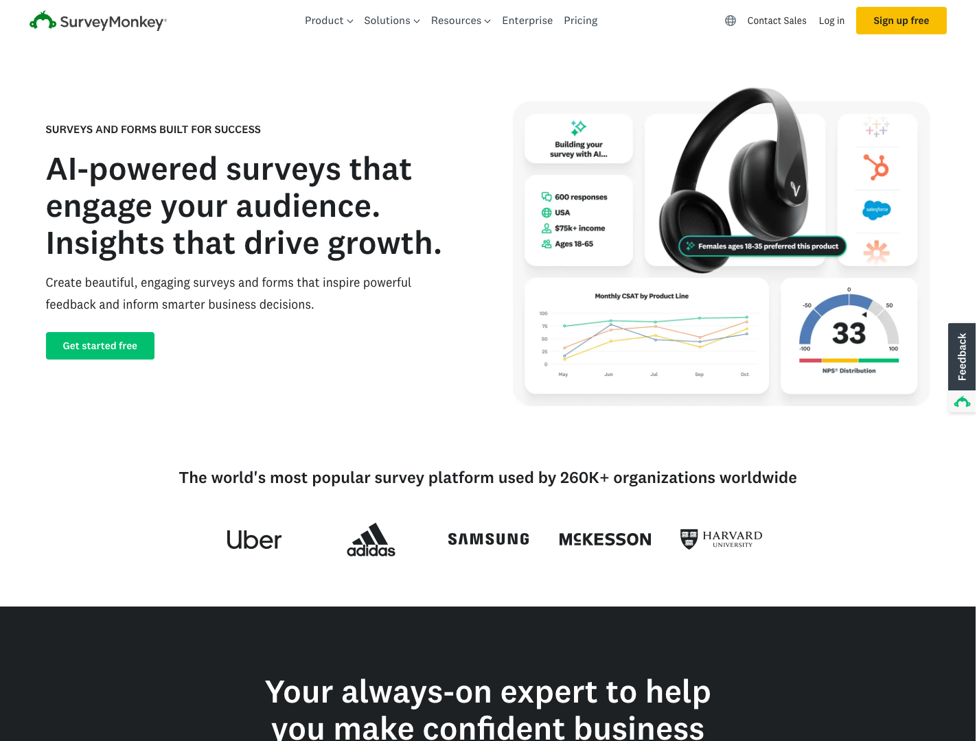 SurveyMonkey screenshot