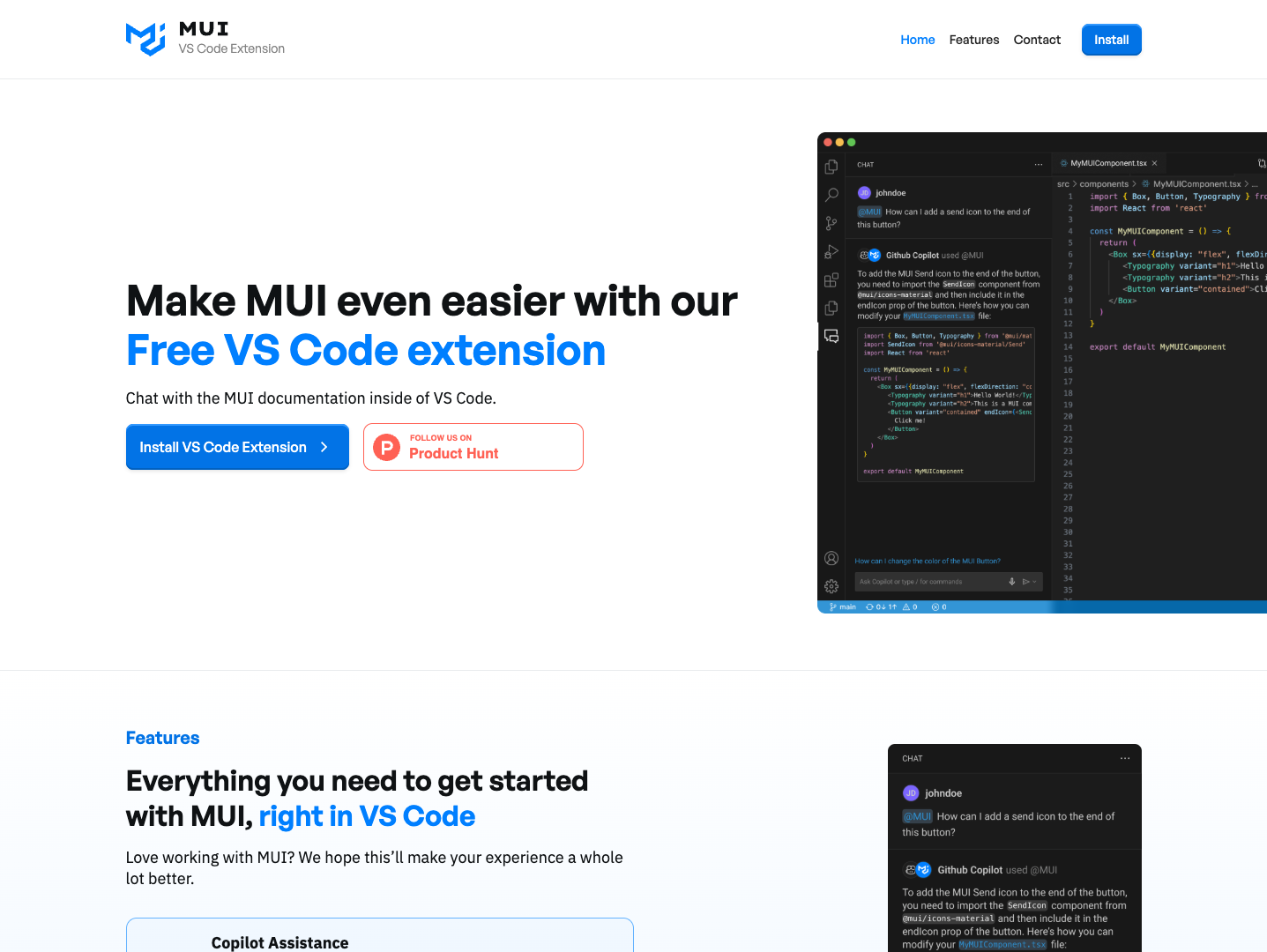 Chat with MUI screenshot