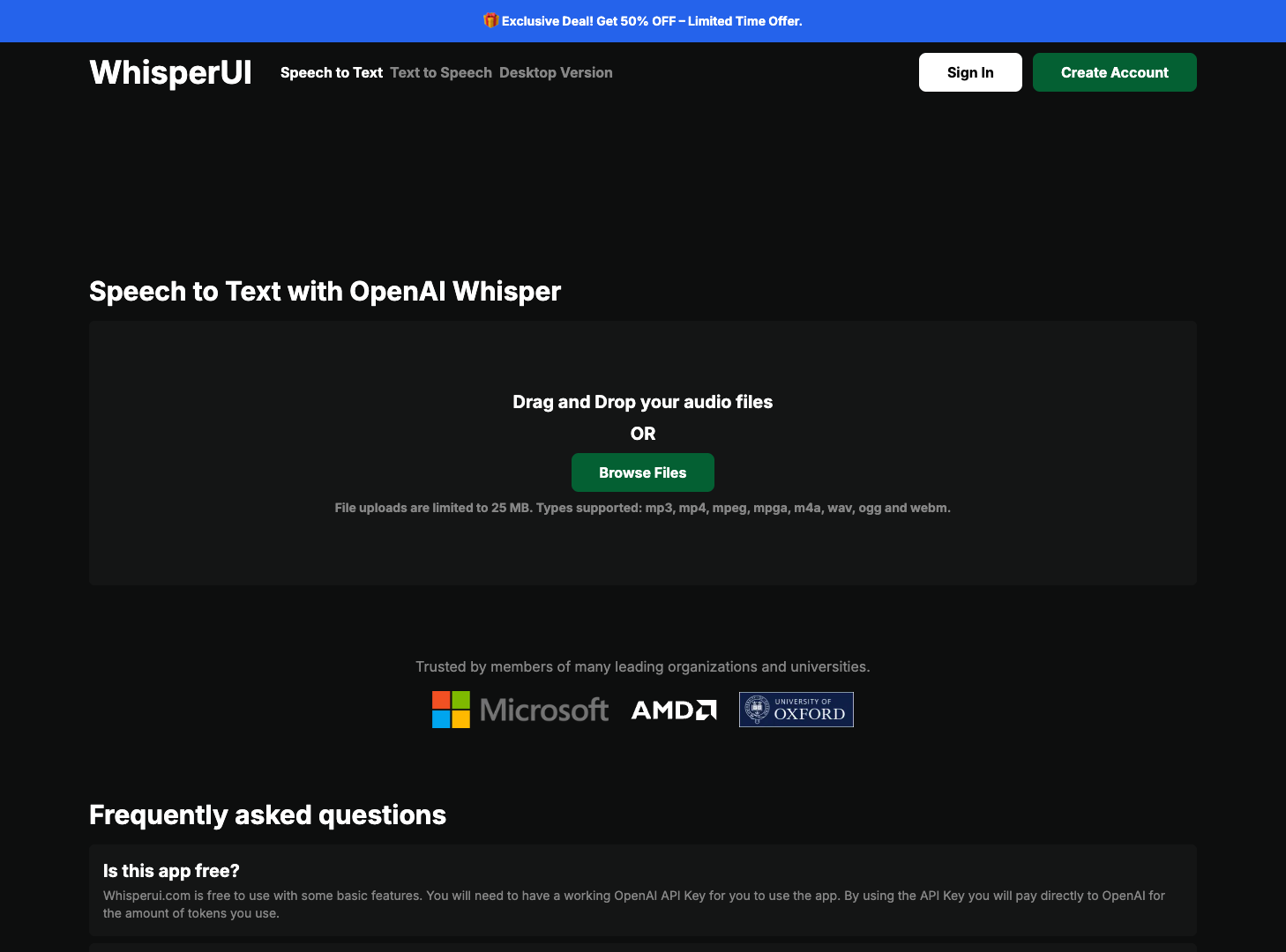 WhisperUI screenshot