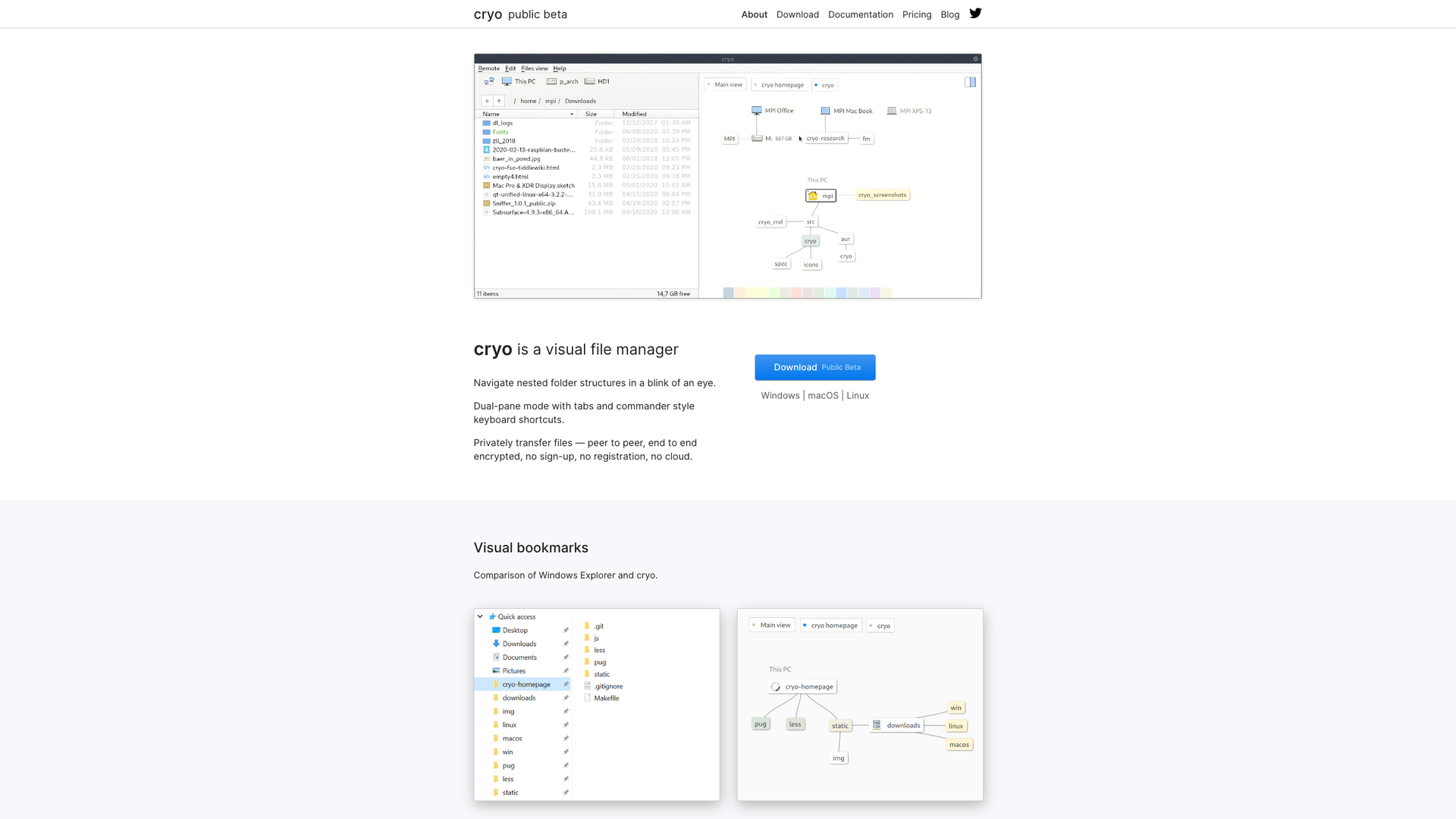Cryo File Manager screenshot