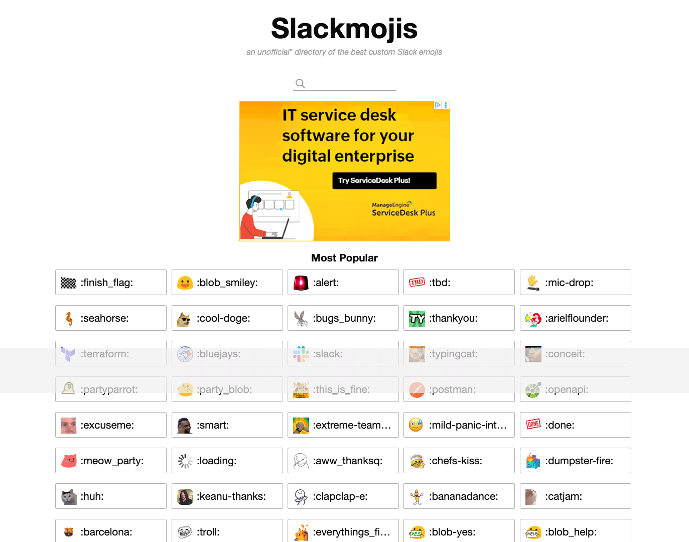 Slackmojis screenshot
