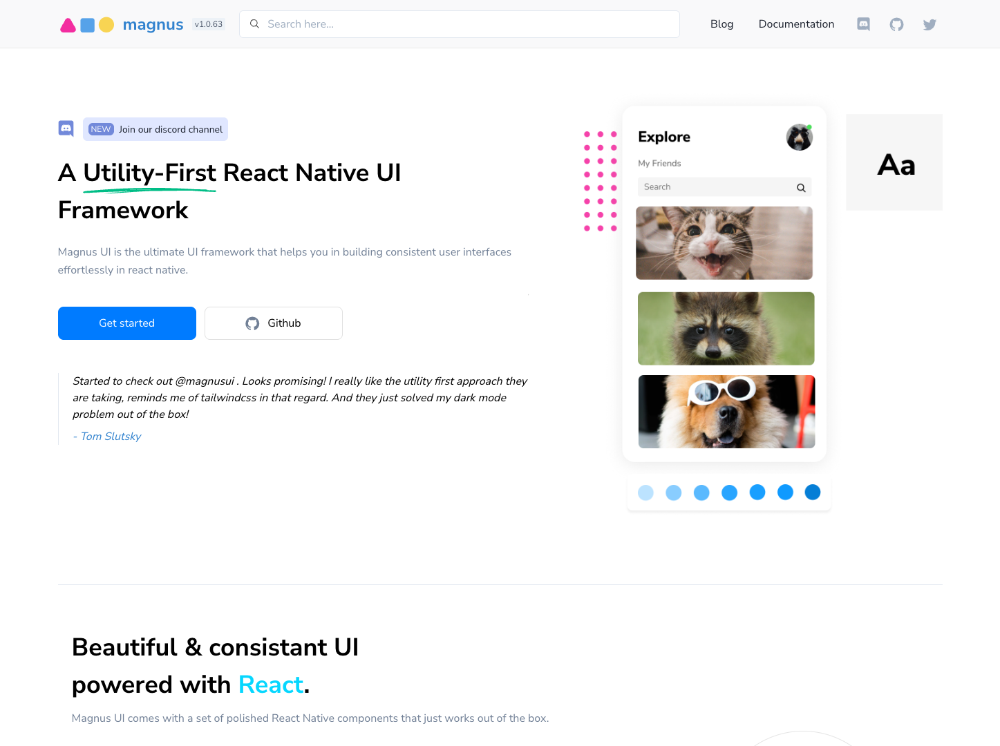 Magnus UI screenshot