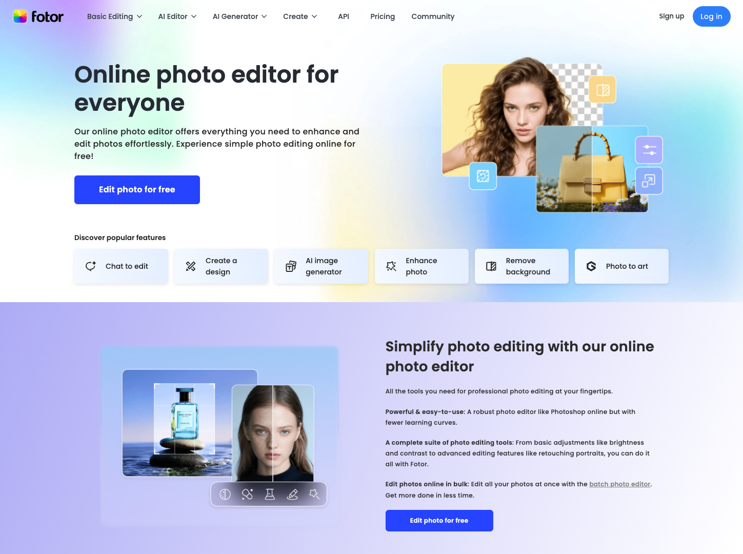 Fotor Online Photo Editor screenshot