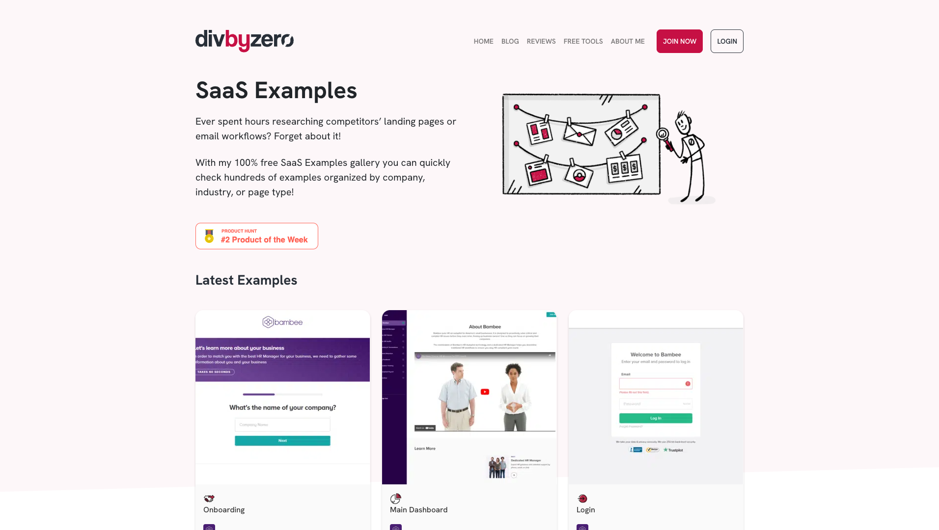 SaaS Examples Gallery screenshot