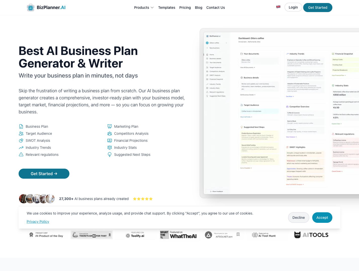 BizPlanner AI screenshot