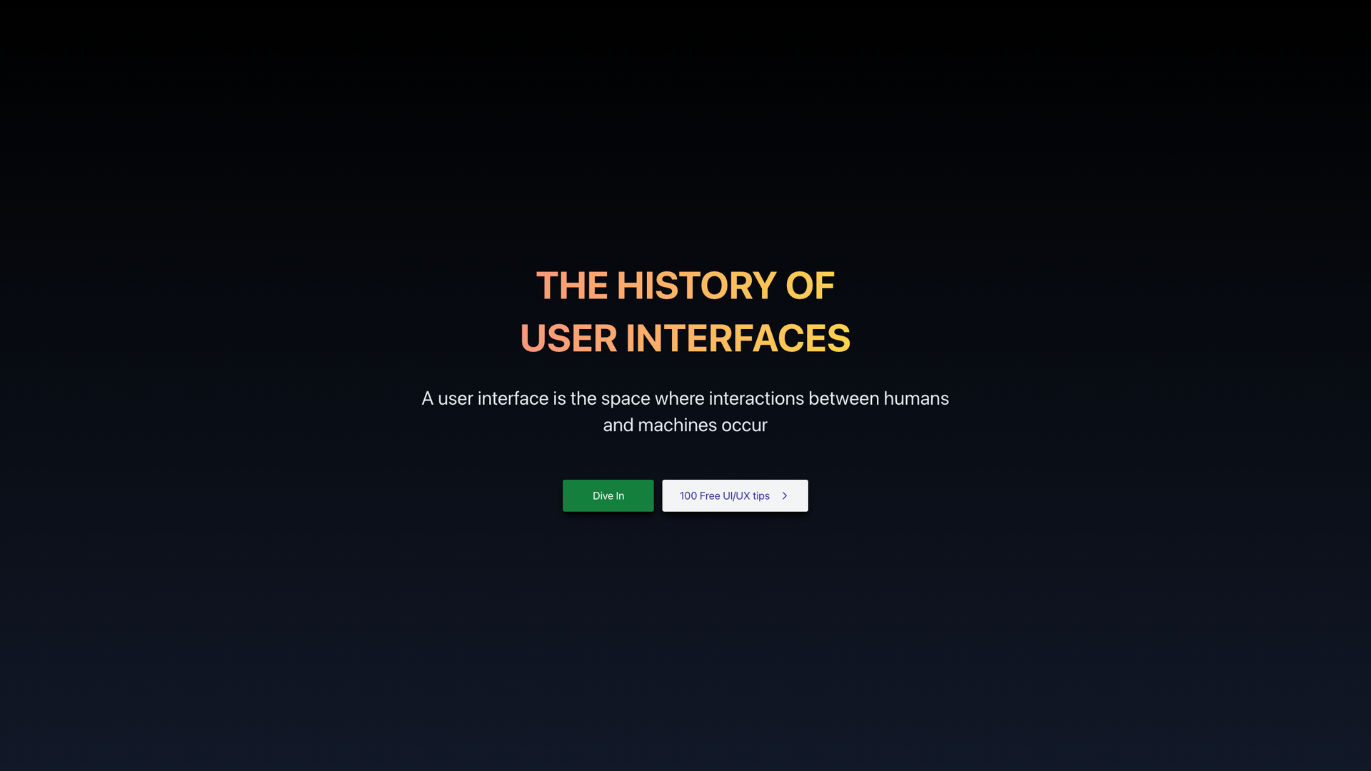 The History of User Interfaces screenshot