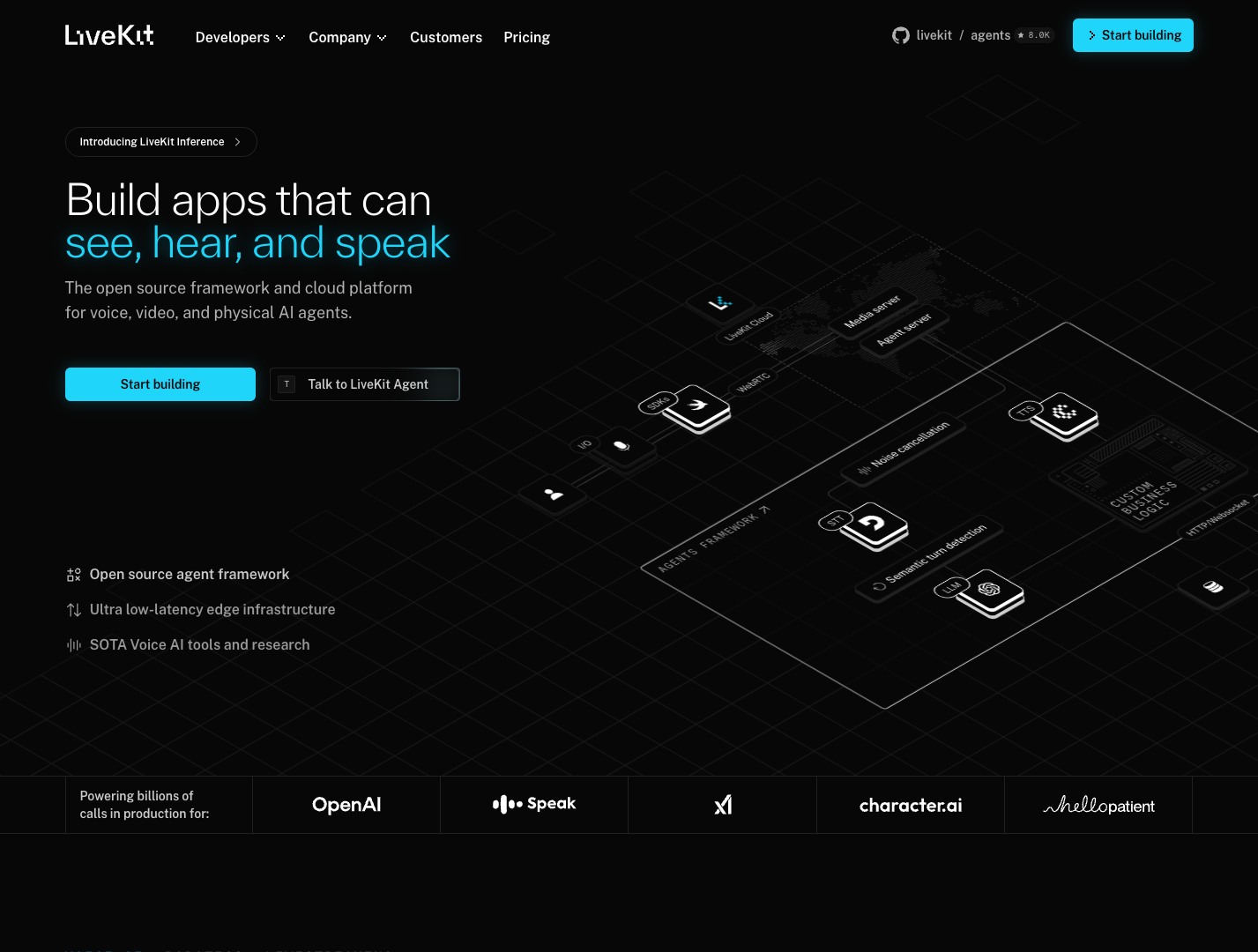 LiveKit Agent Platform screenshot