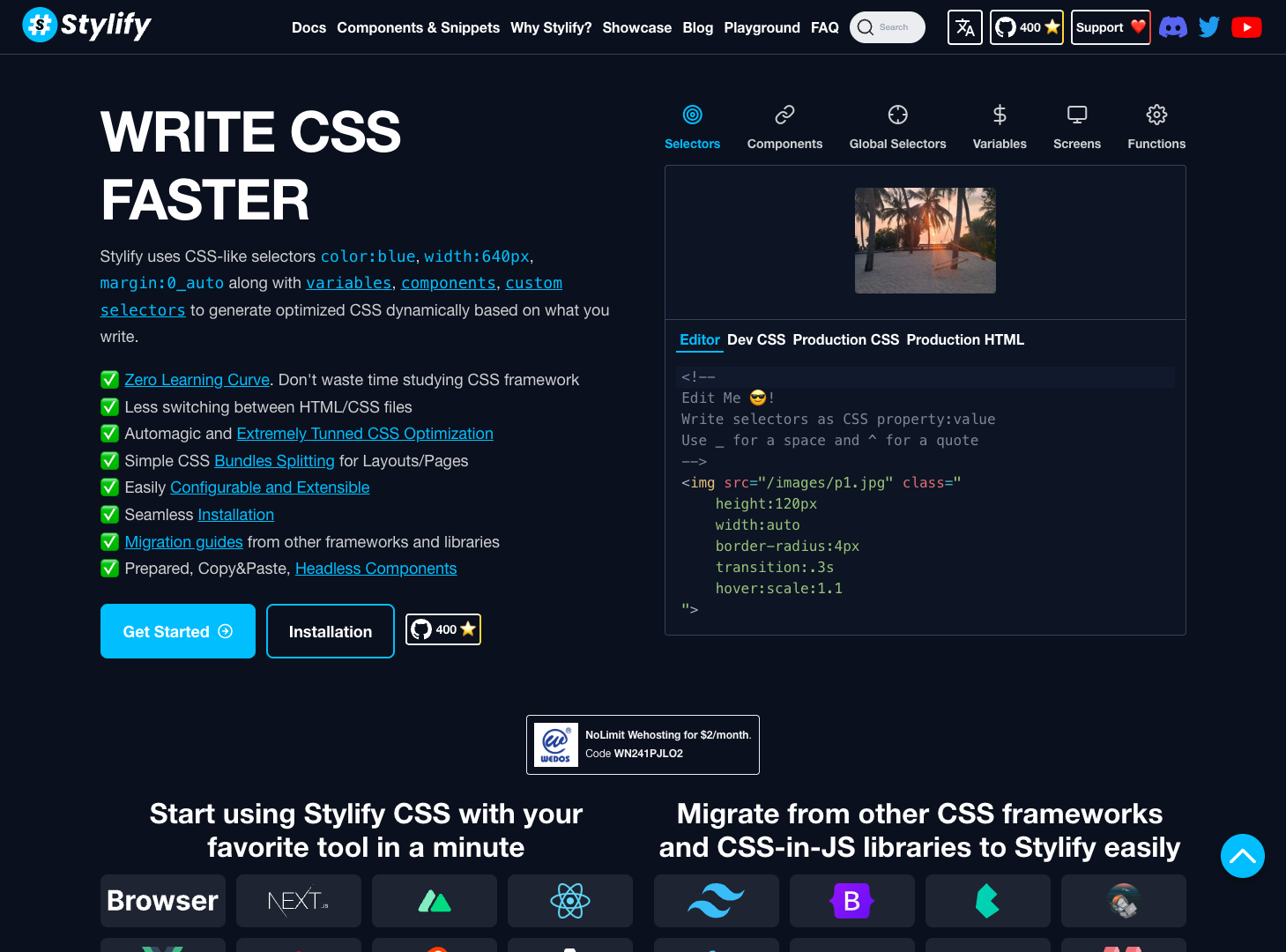 Stylify CSS screenshot