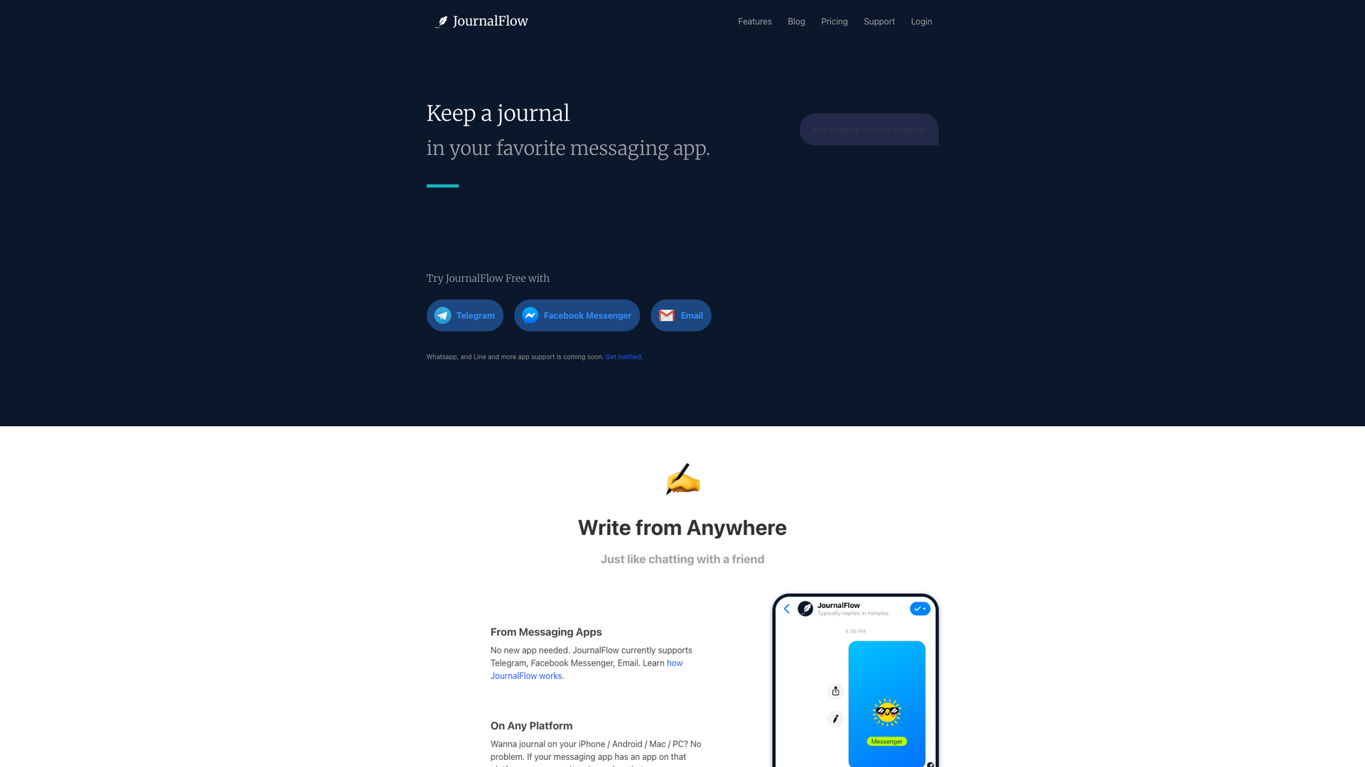 JournalFlow screenshot