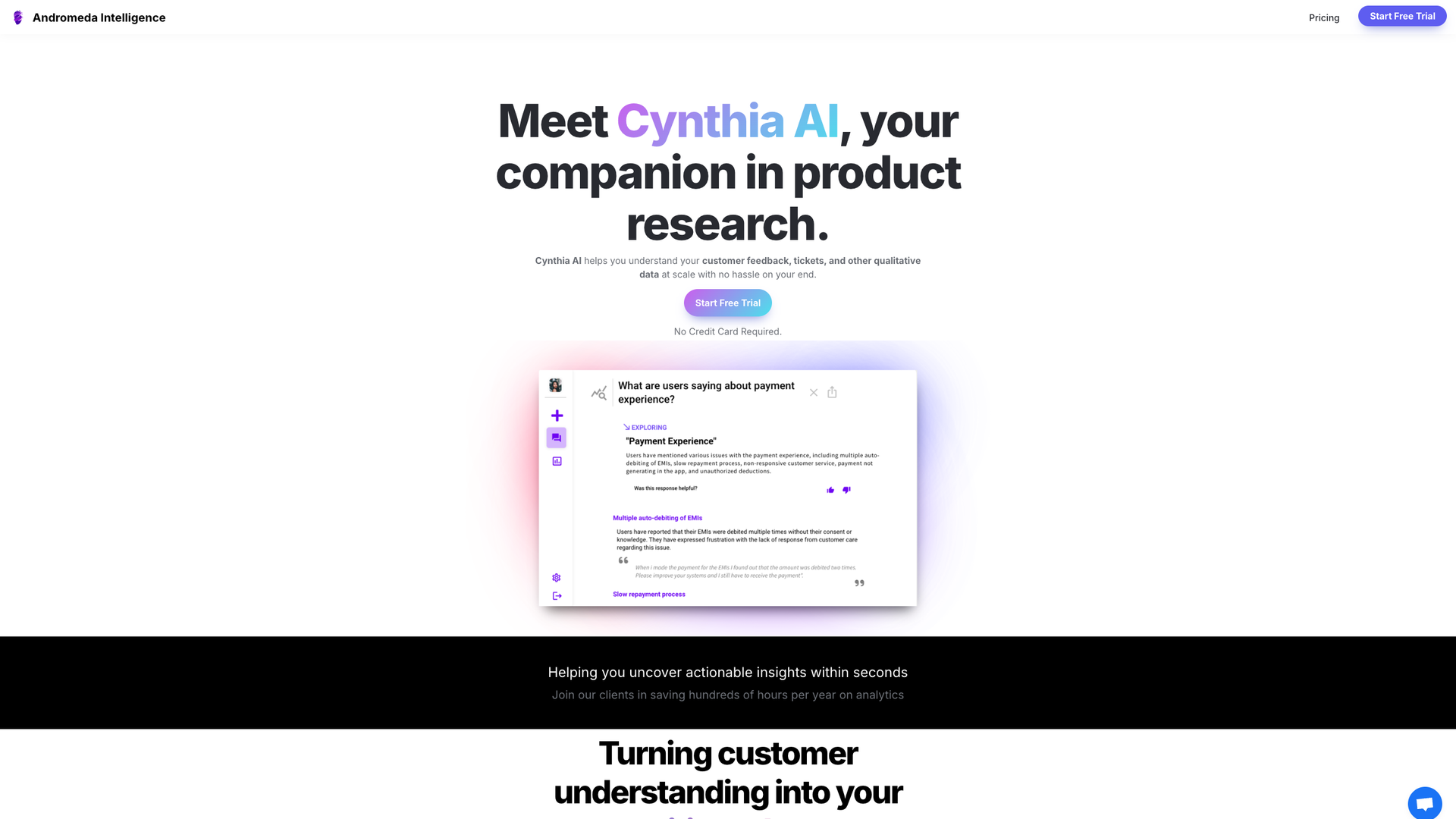 Cynthia AI screenshot