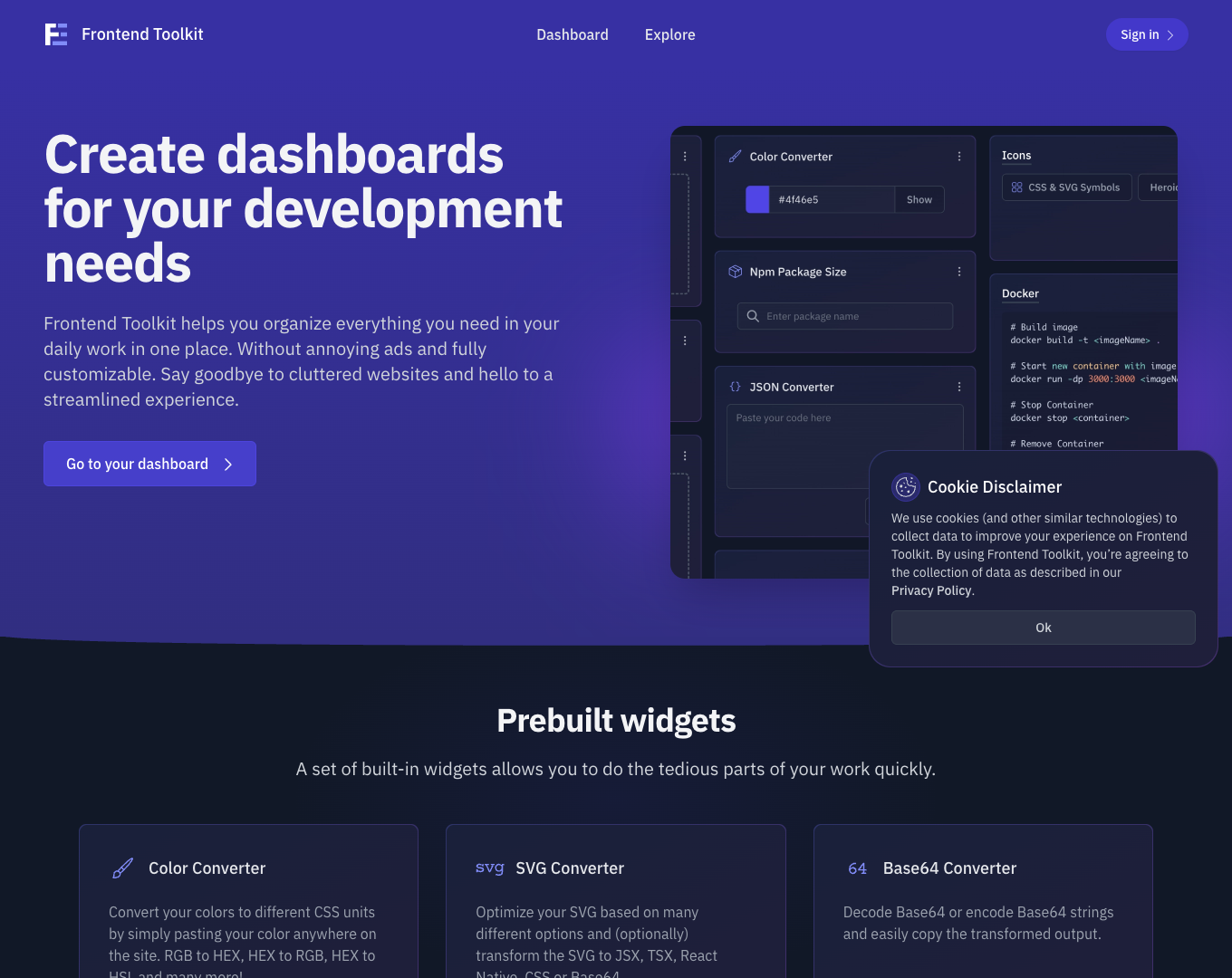 Frontend Toolkit screenshot