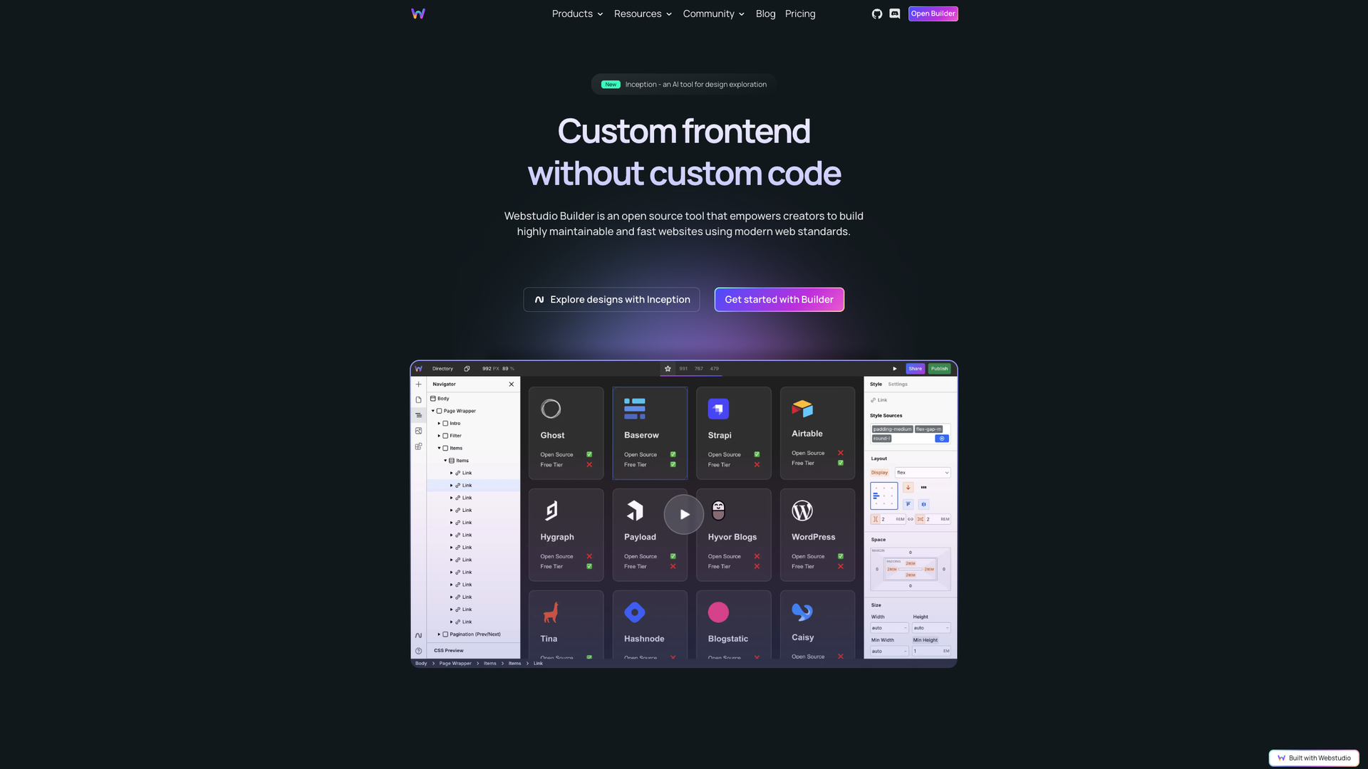 Webstudio screenshot