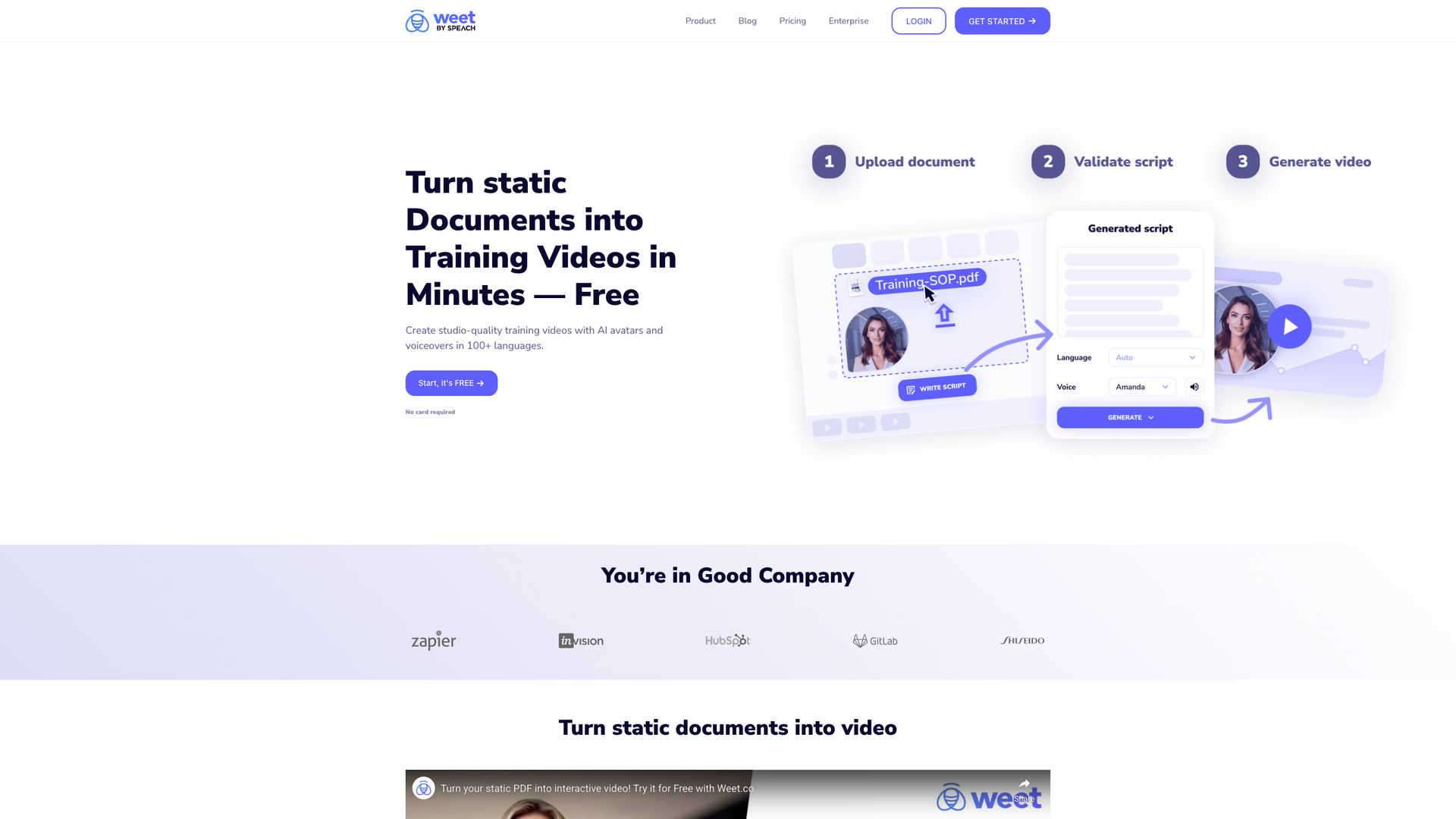 Weet AI Video Generator screenshot