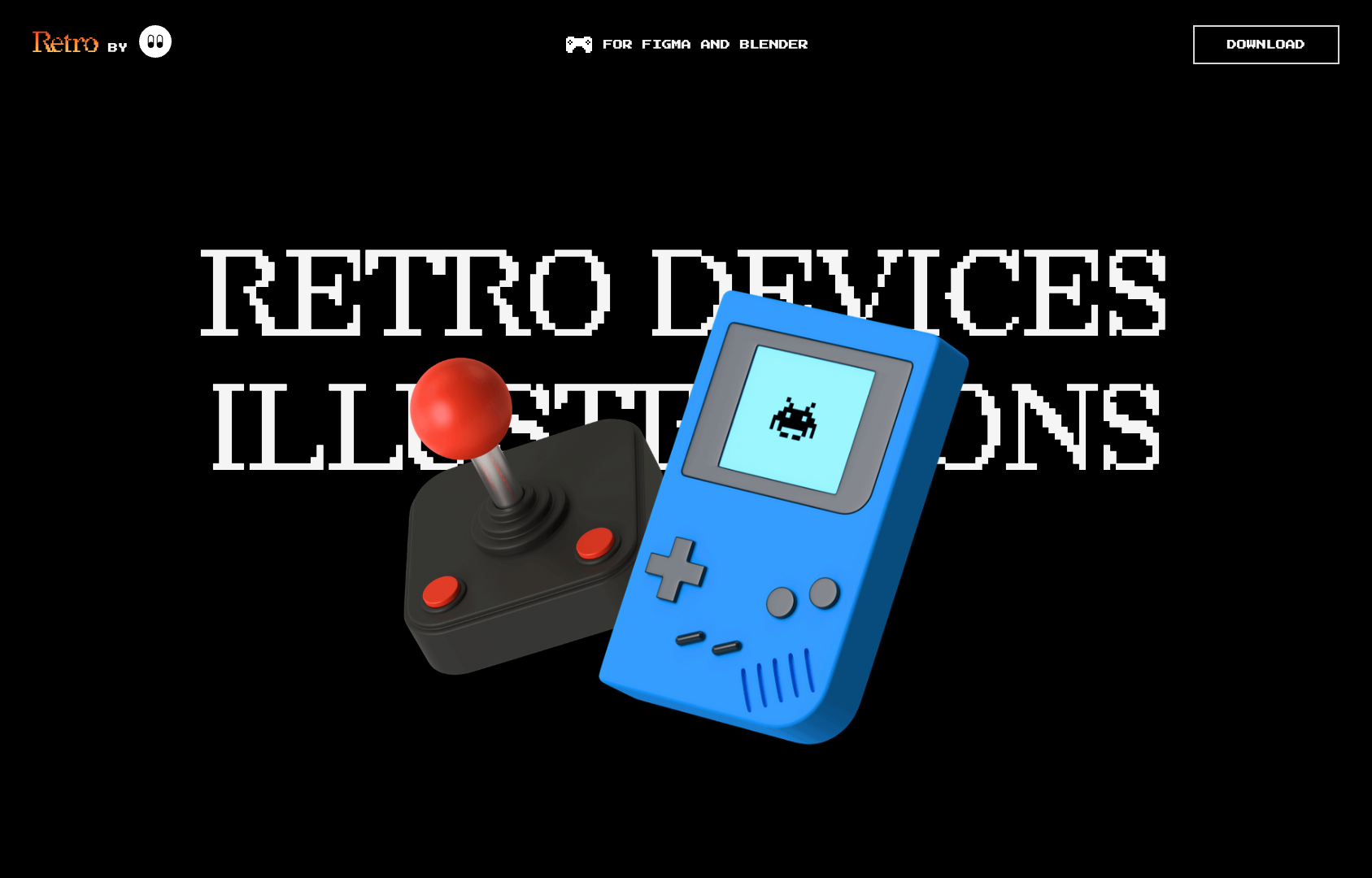 Retro 3D Devices Illustrations screenshot