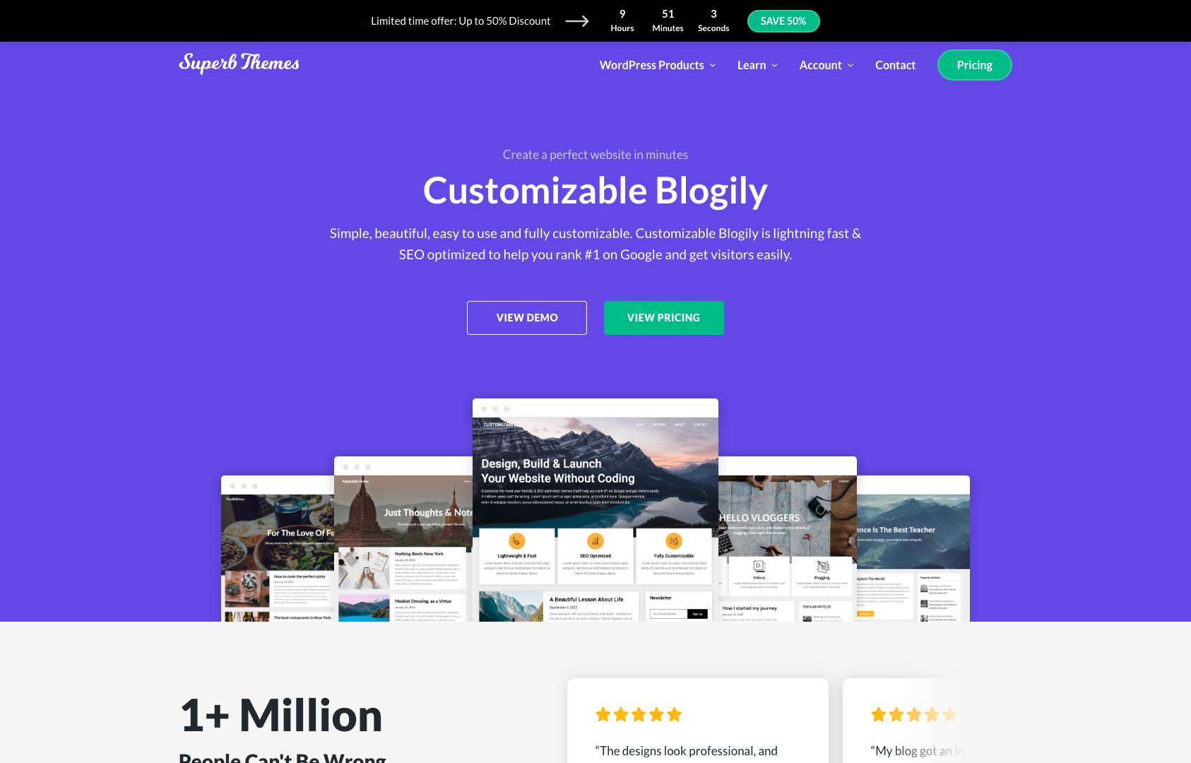 Customizable Blogily screenshot