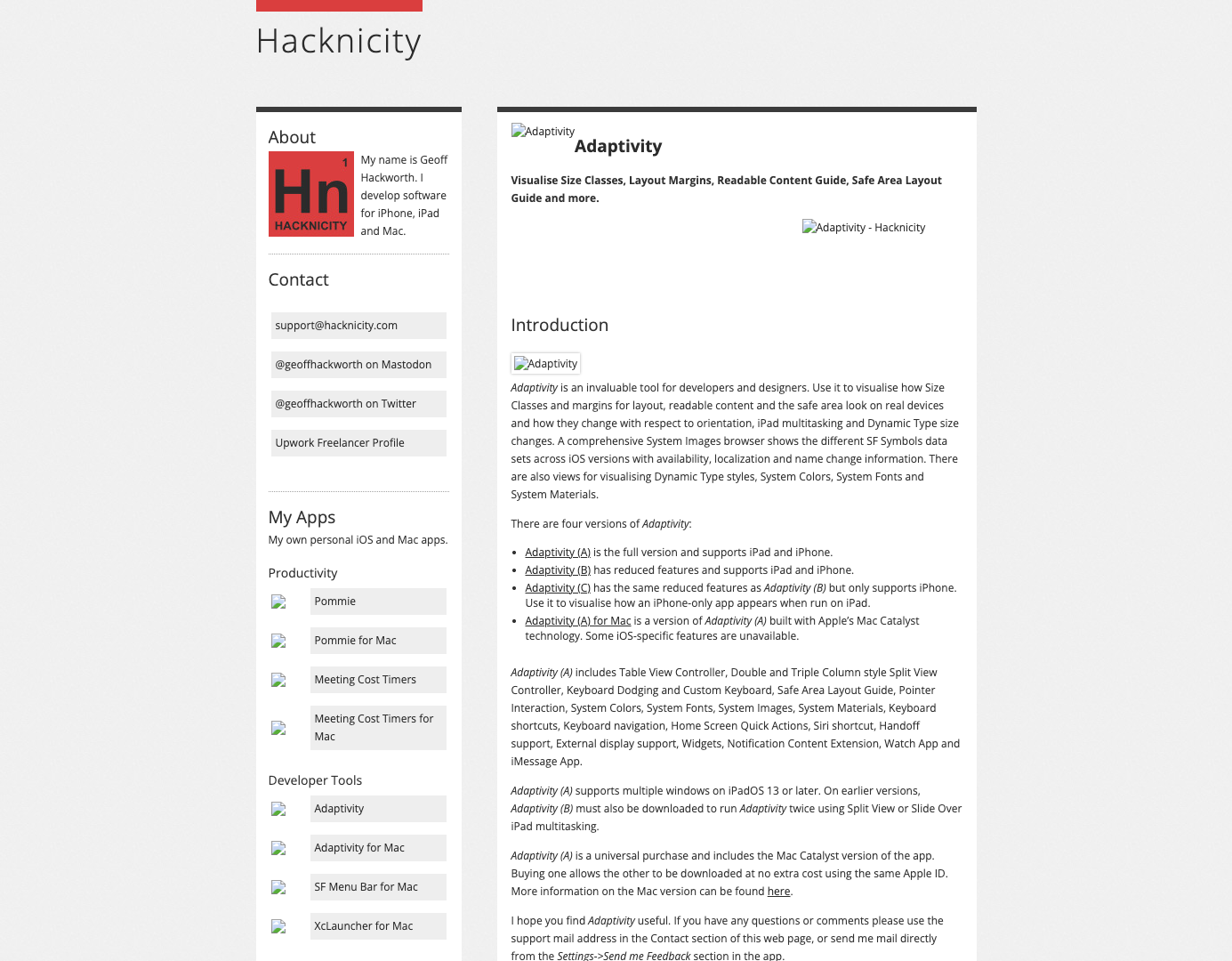 Adaptivity screenshot