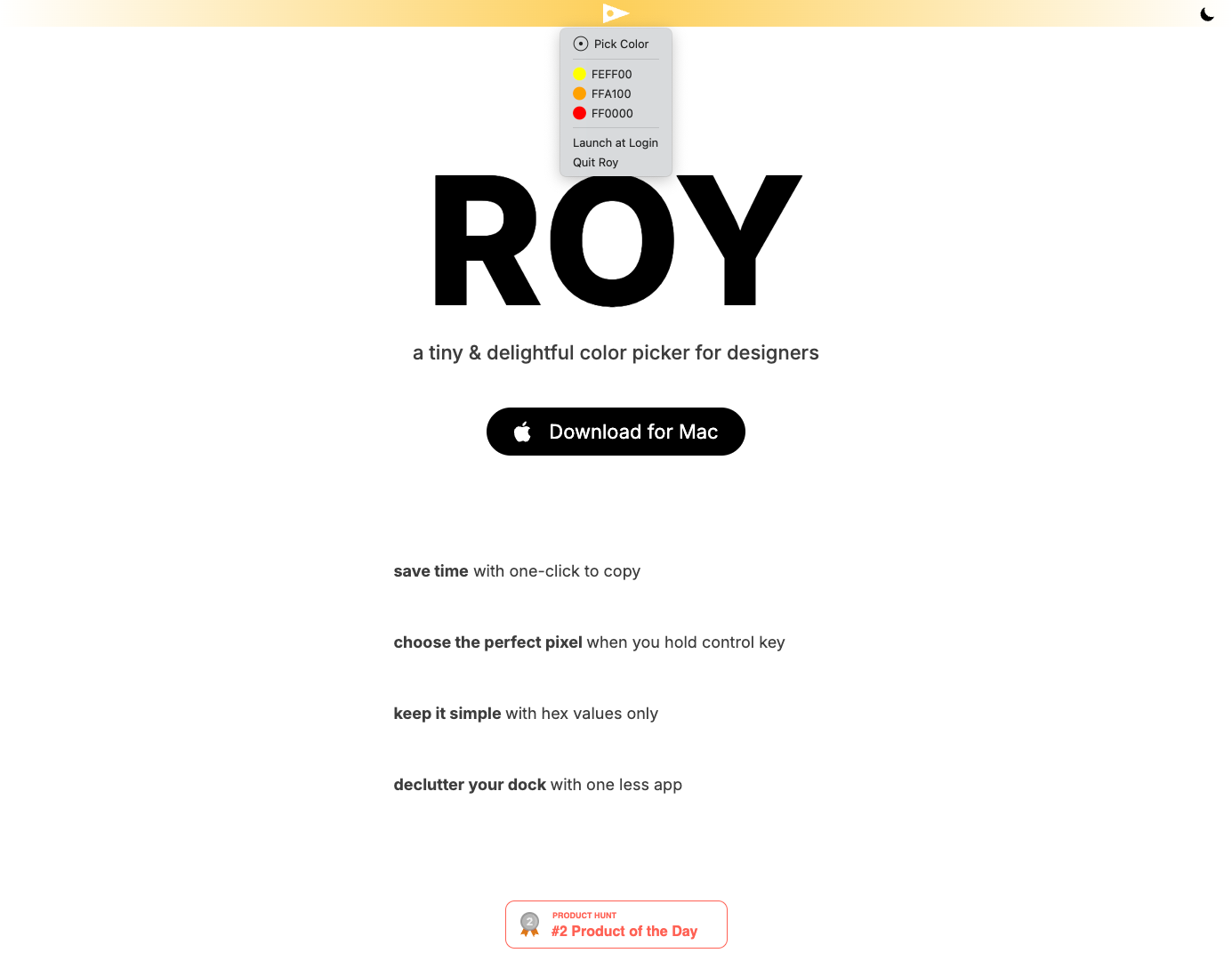Roy screenshot
