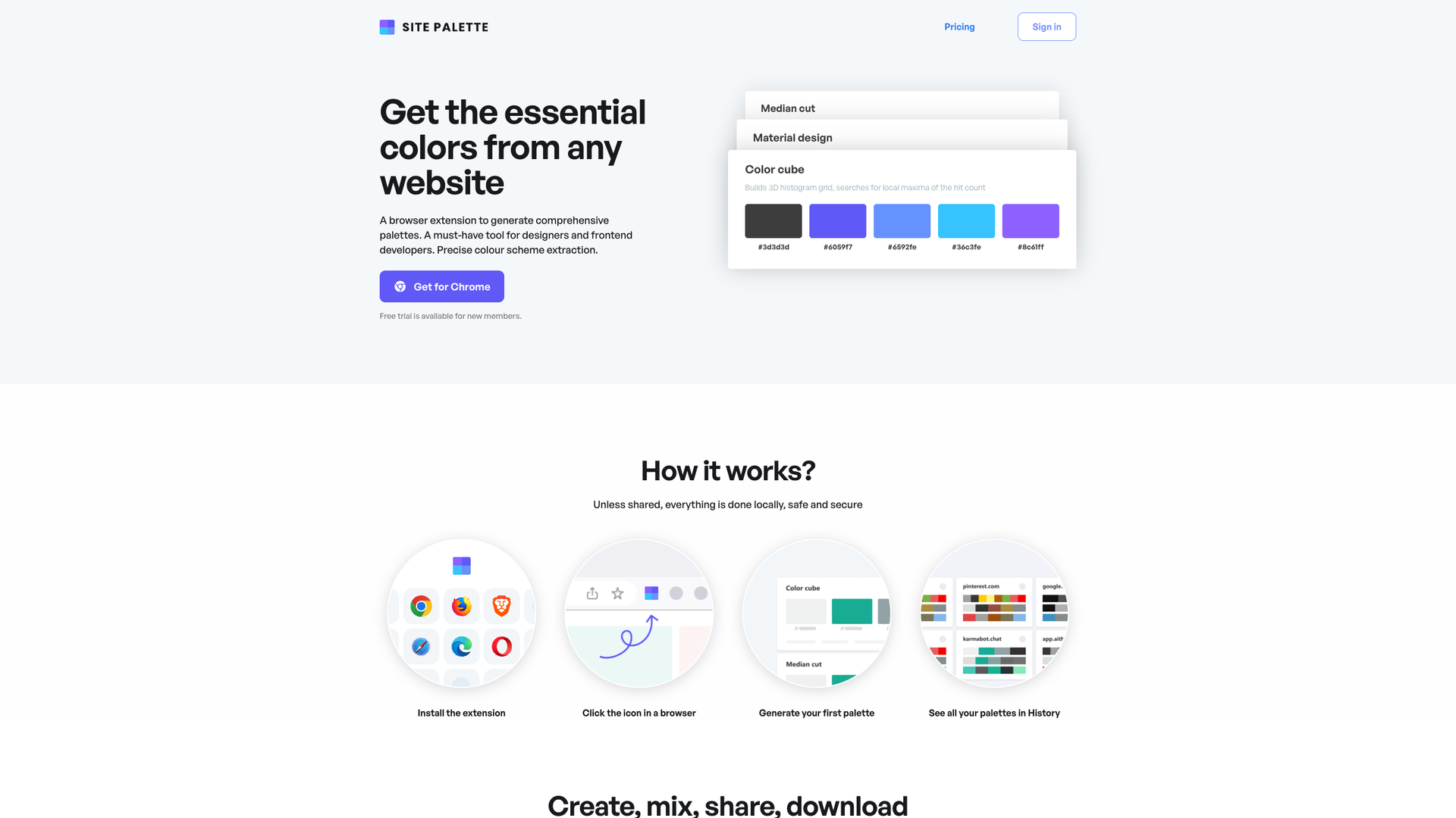 Site Palette screenshot