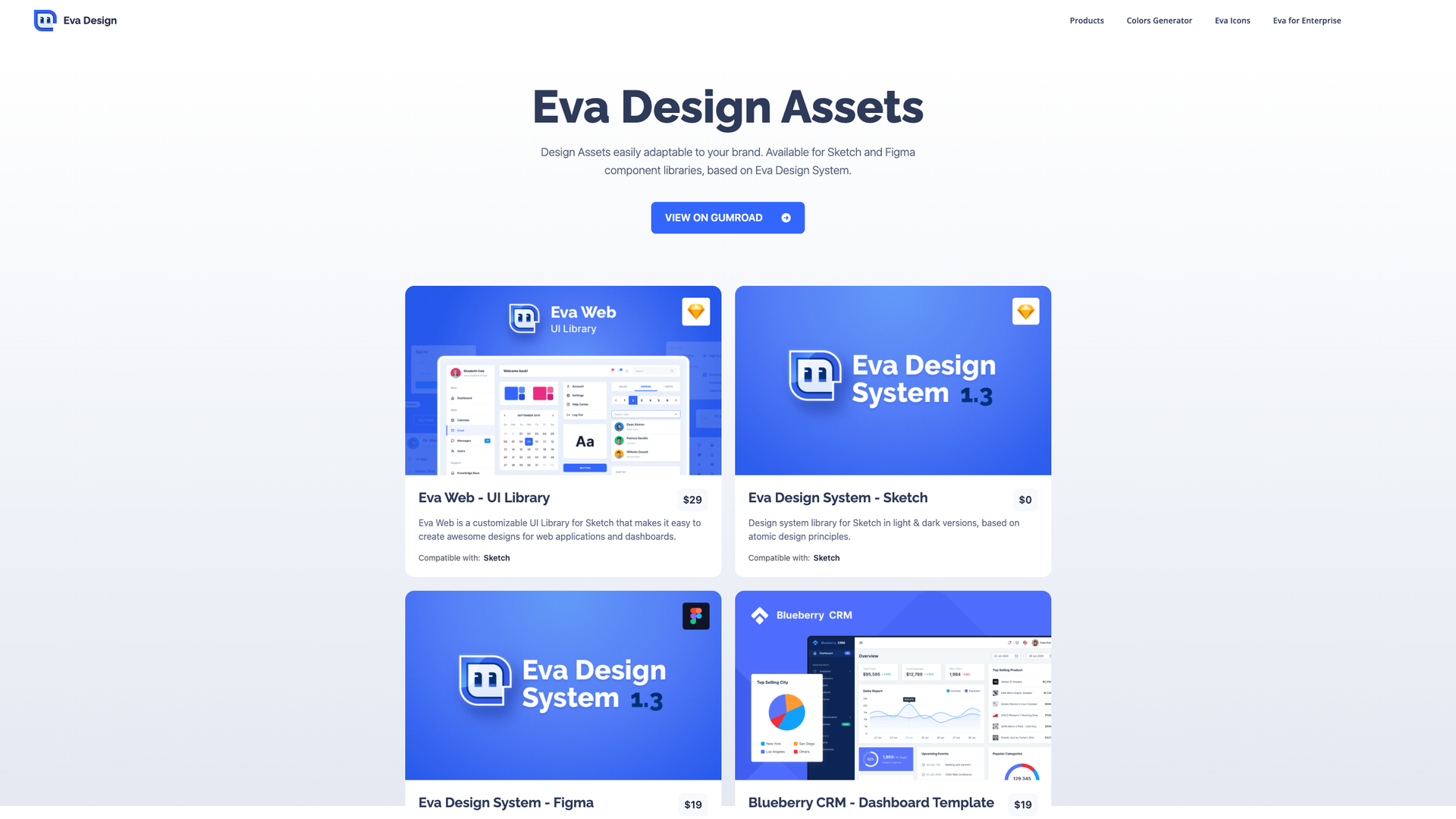Eva Design System screenshot