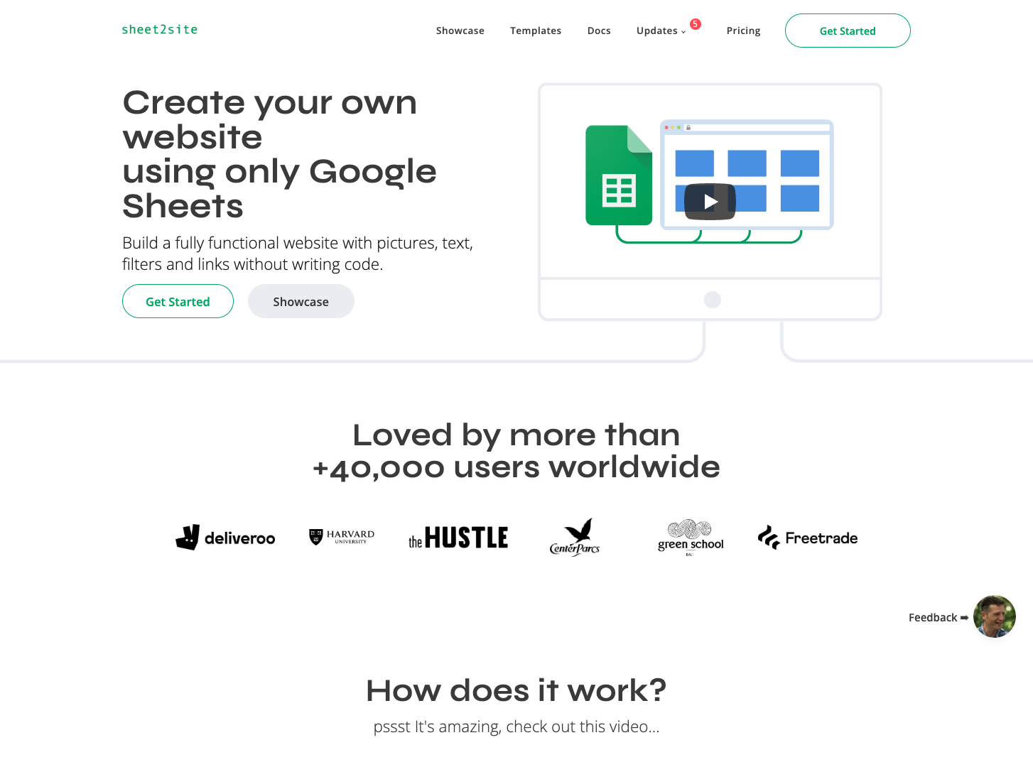 Sheet2Site screenshot