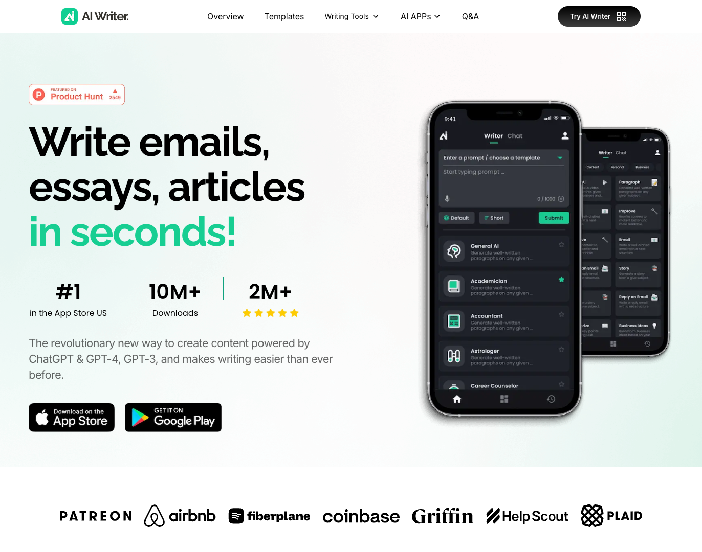 AI Writer screenshot
